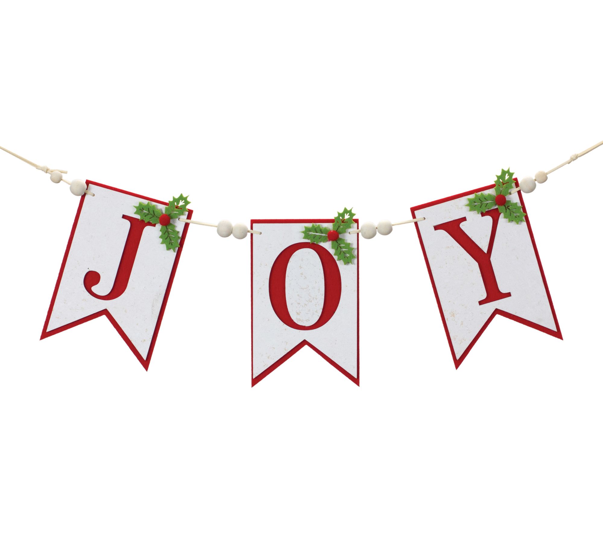 Melrose Joy Holiday Banner Garland 21"L