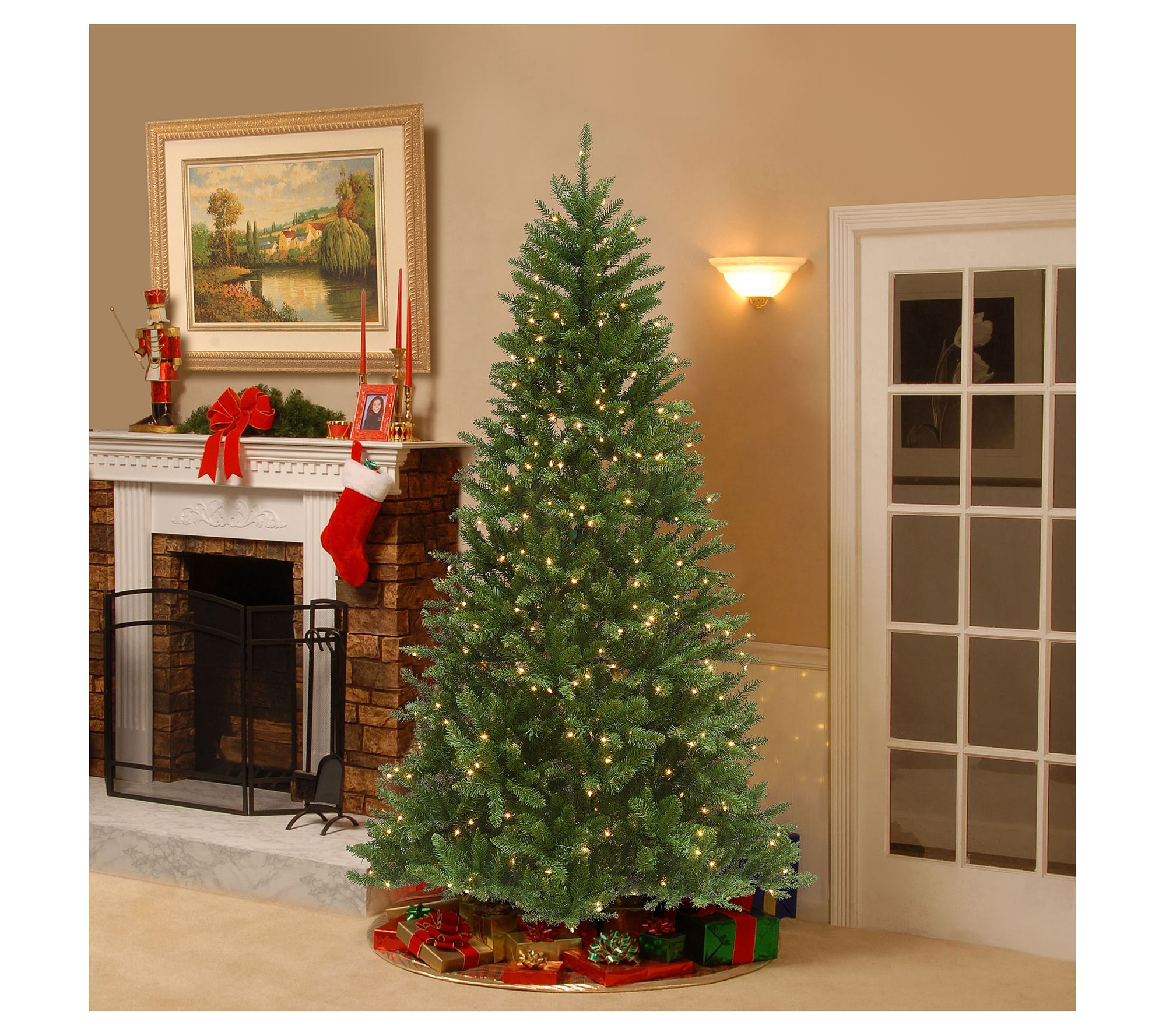 National Tree 6.5 ft. Peyton Spruce Tree with Clear Lights - QVC.com