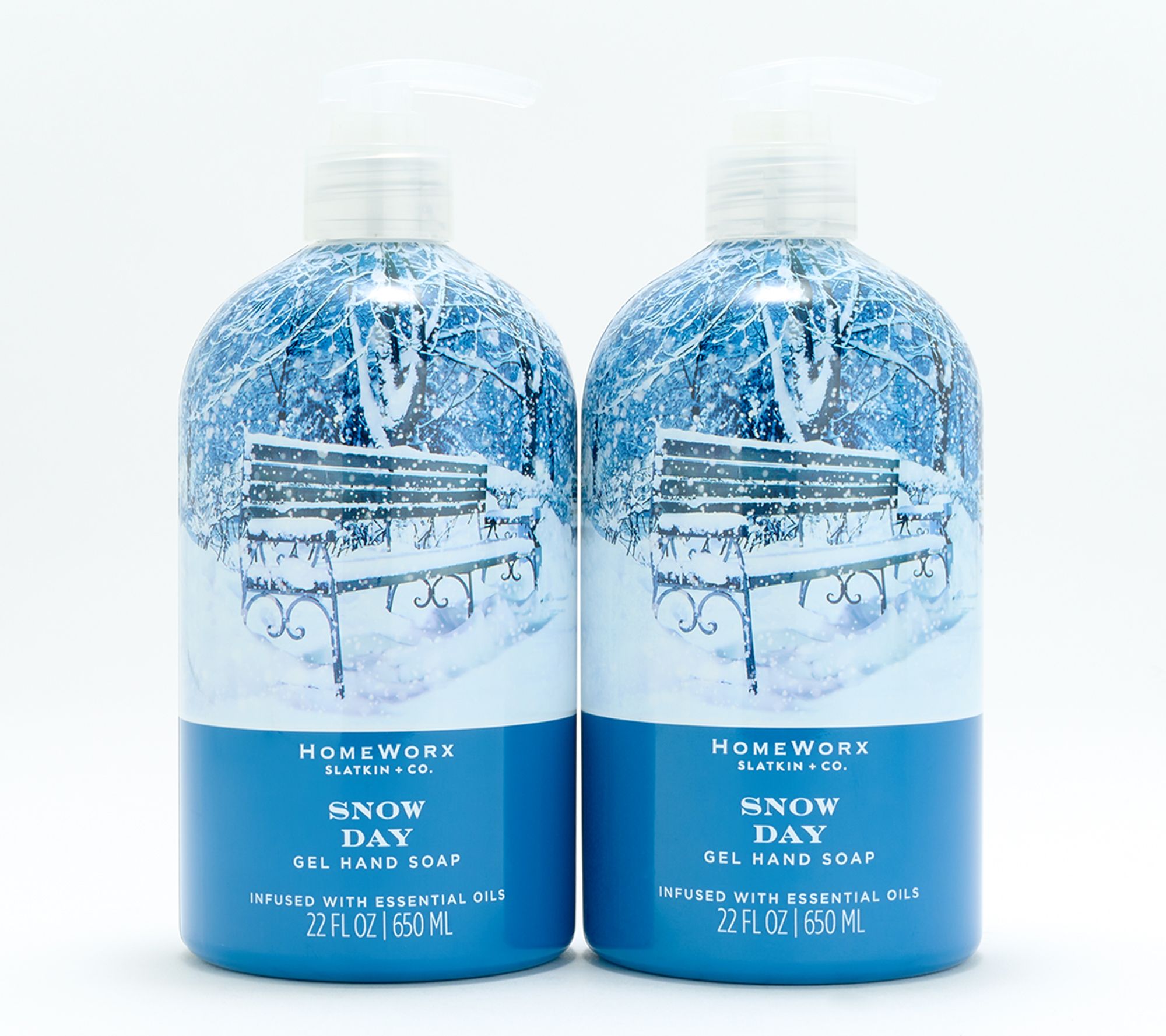 HomeWorx by Slatkin + Co. Set of 2 22oz. Snow Day Soaps