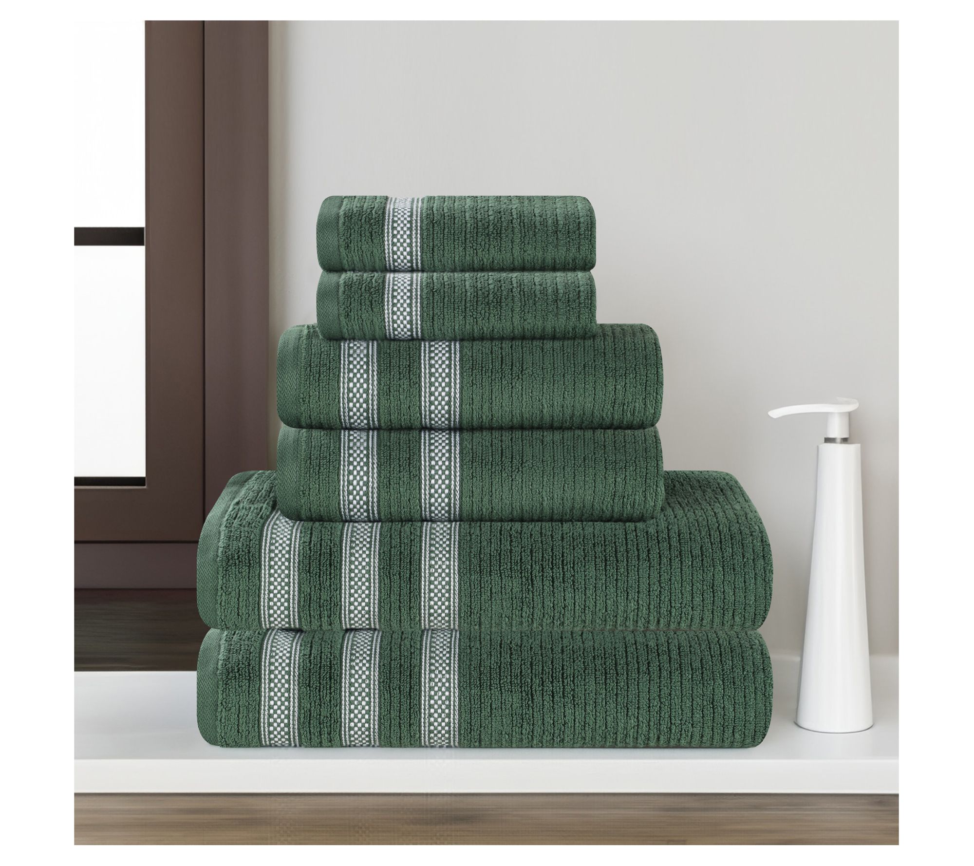 Superior 4-Piece Athens Cotton Decorative Bath Towel Set