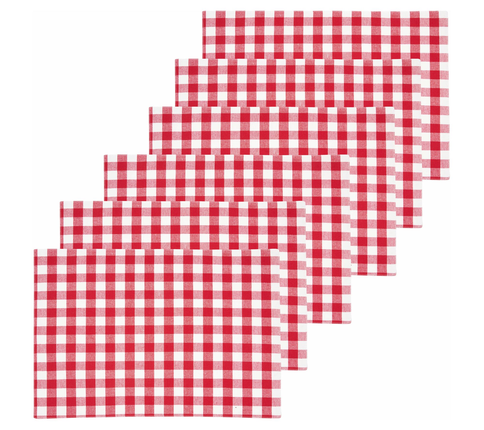 Ashford Red Placemat Set of 6 by Valerie
