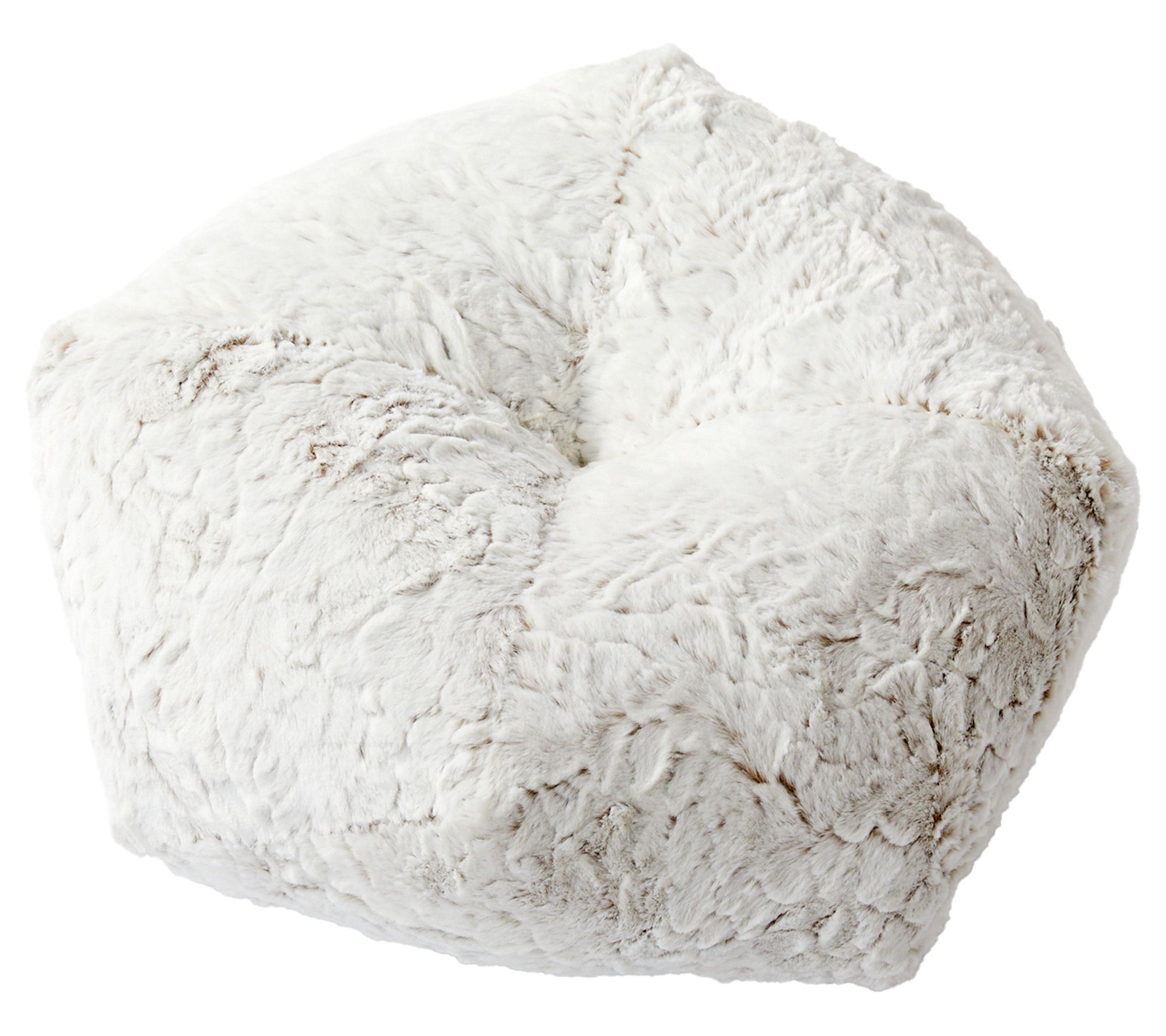 Sorra Home Indoor Fauxchilla Geo Pouf