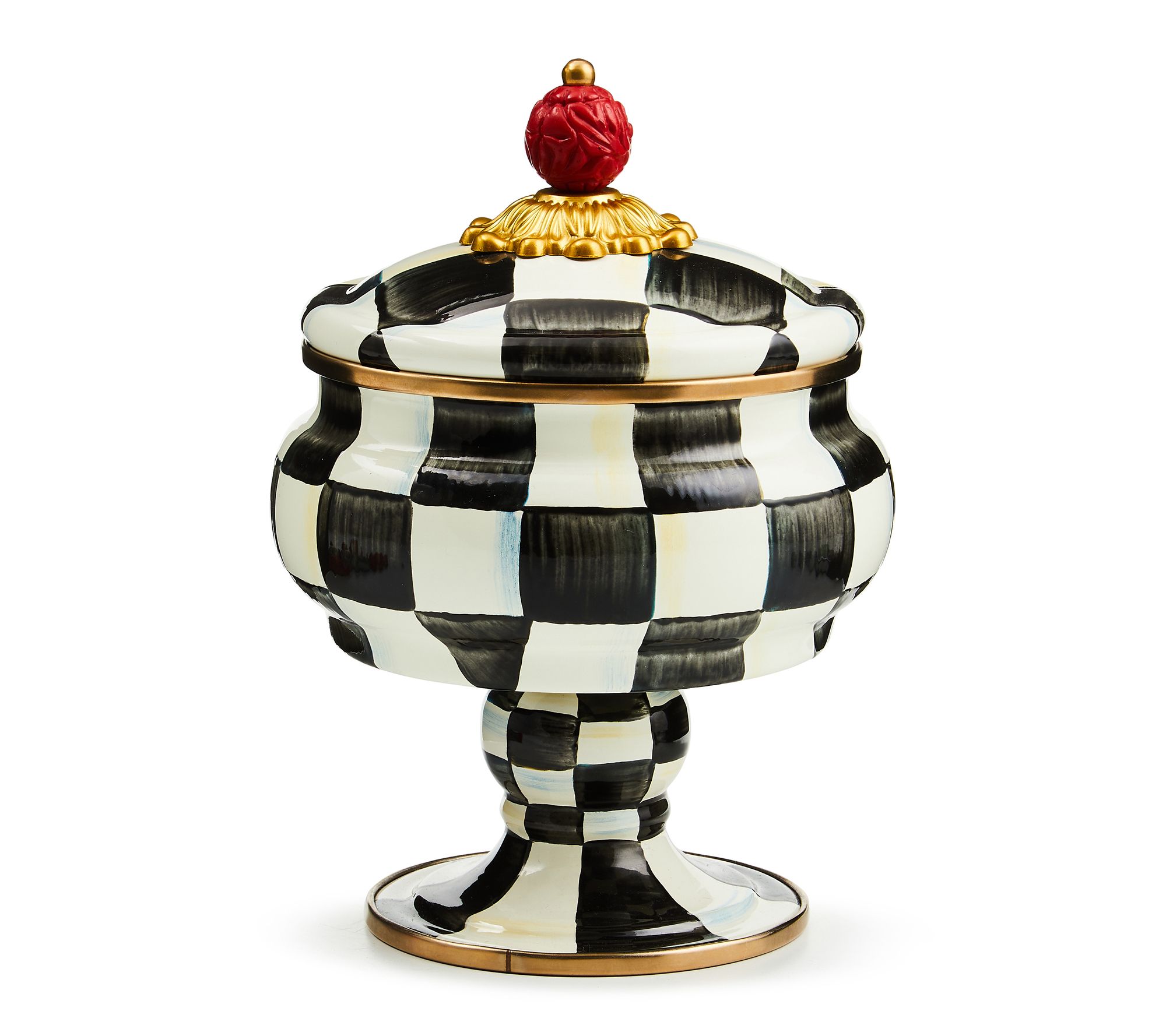 MacKenzie- Childs Signature Check Curiosity Pot