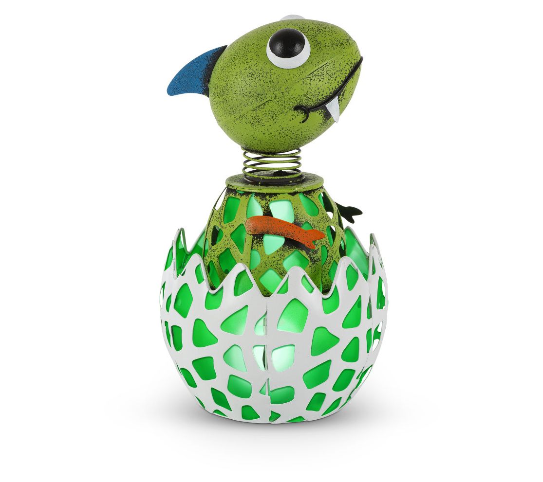 11.42 in. Solar Powered Baby Dinosaur Decor byGarden Meadow