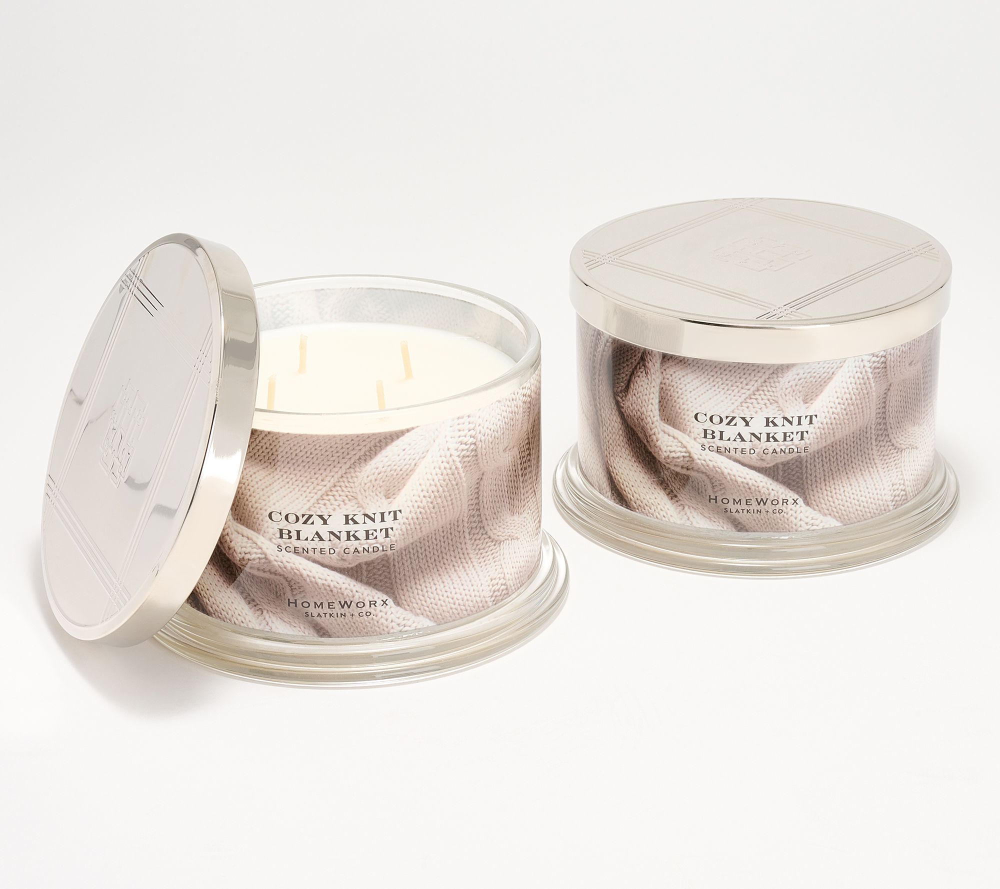 HomeWorx by Slatkin + Co. S/2 Cozy Blanket 18oz Candles