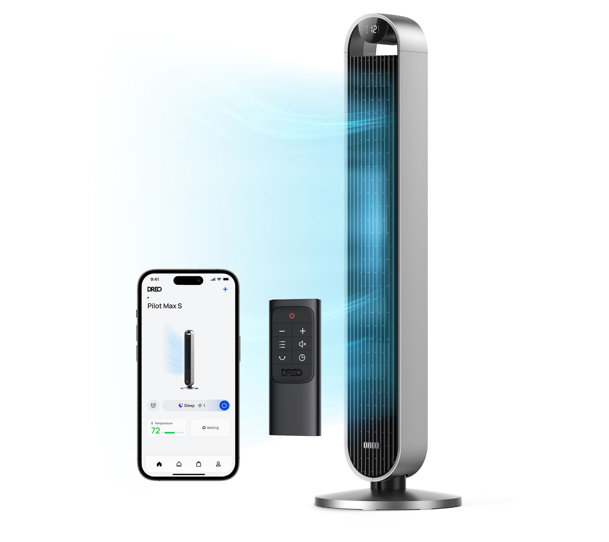 Dreo 120 Degree Oscillating 12-Speed Tower Fan