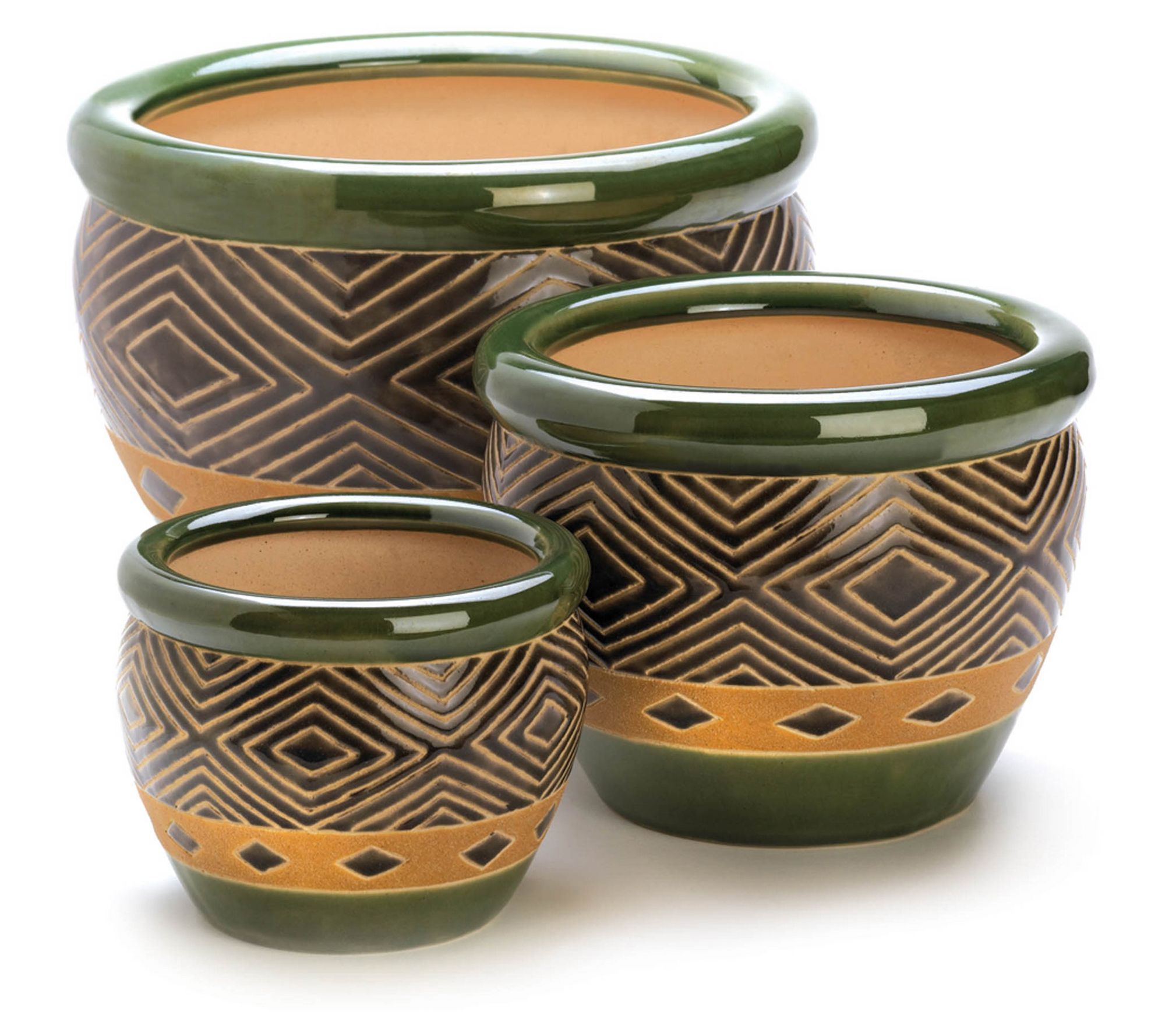 Zingz & Thingz Jade Planter Trio