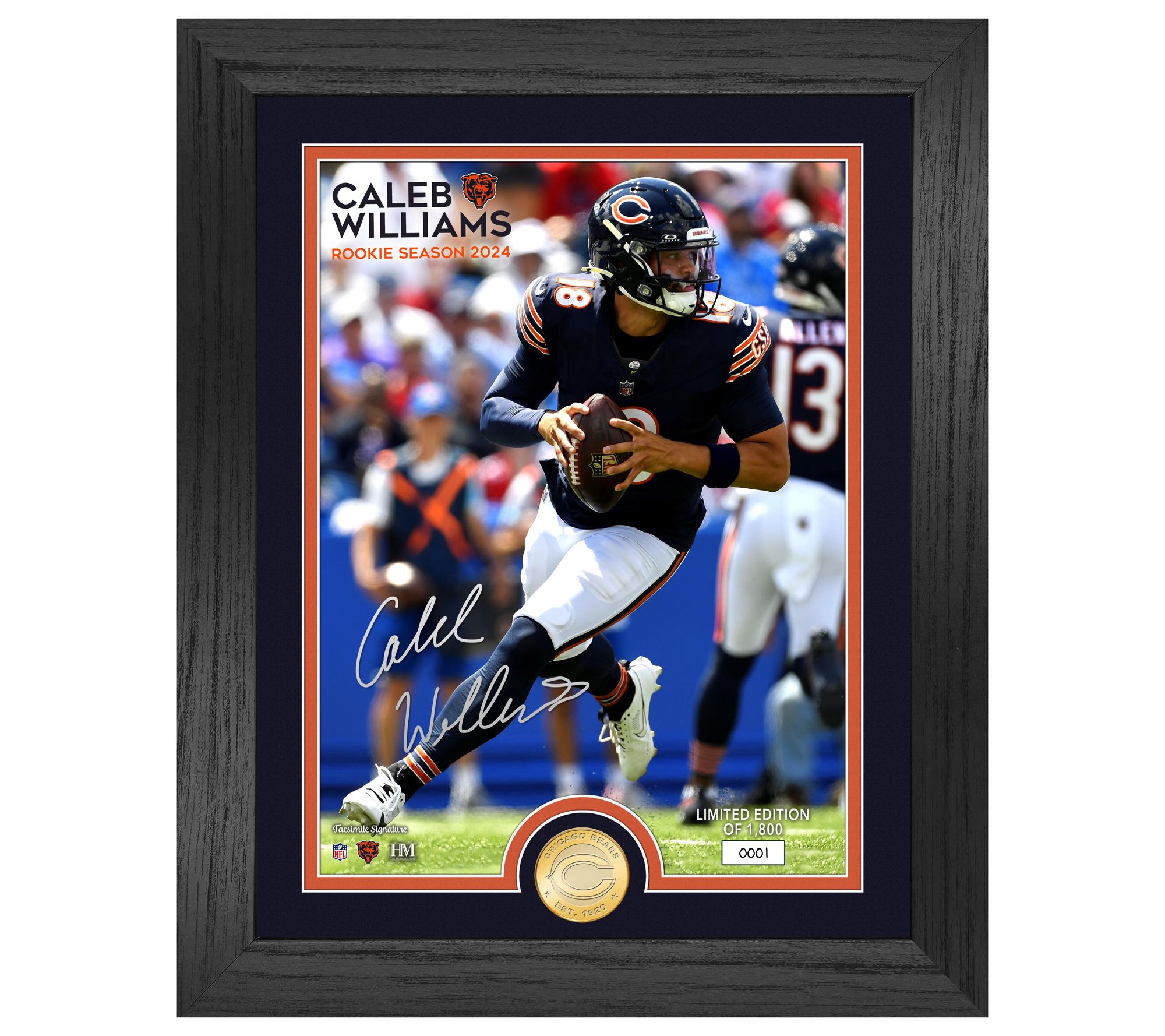 Highland Mint Caleb Williams Rookie Bronze CoinPhoto - QVC.com