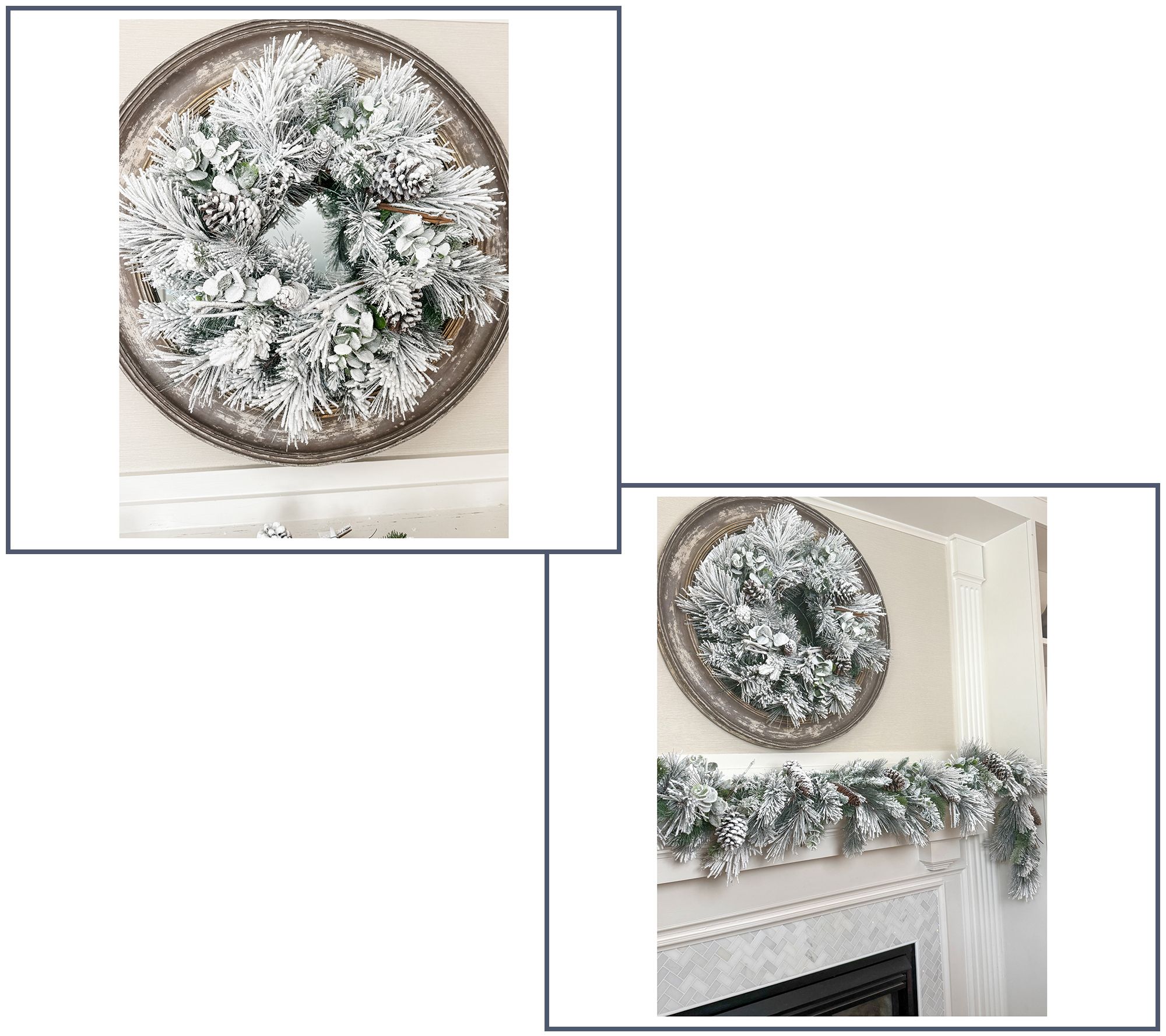 Simply Stunning Flocked Wreath or Garland by Janine Graff