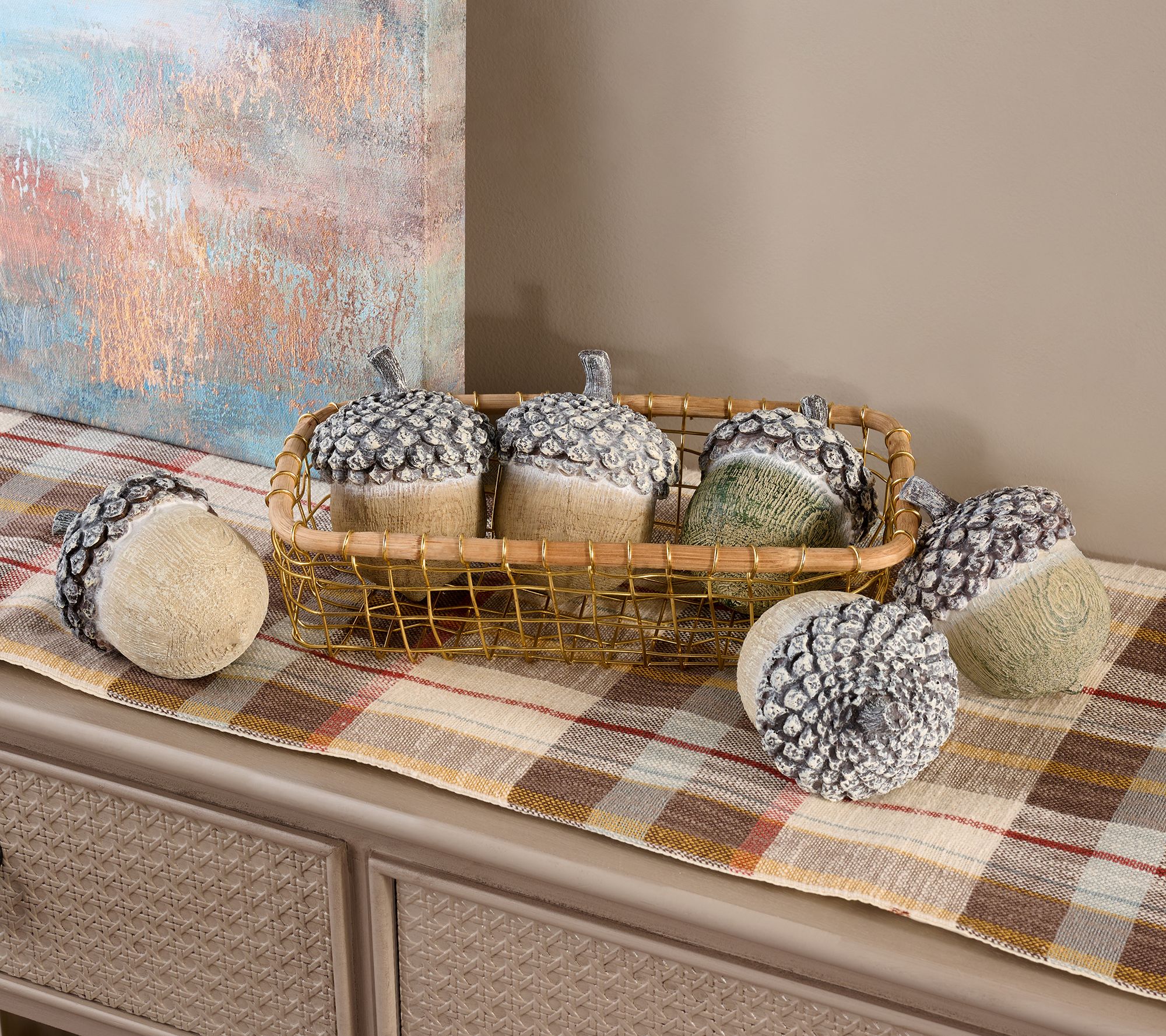 Set of 6 4.5" Acorns by Valerie