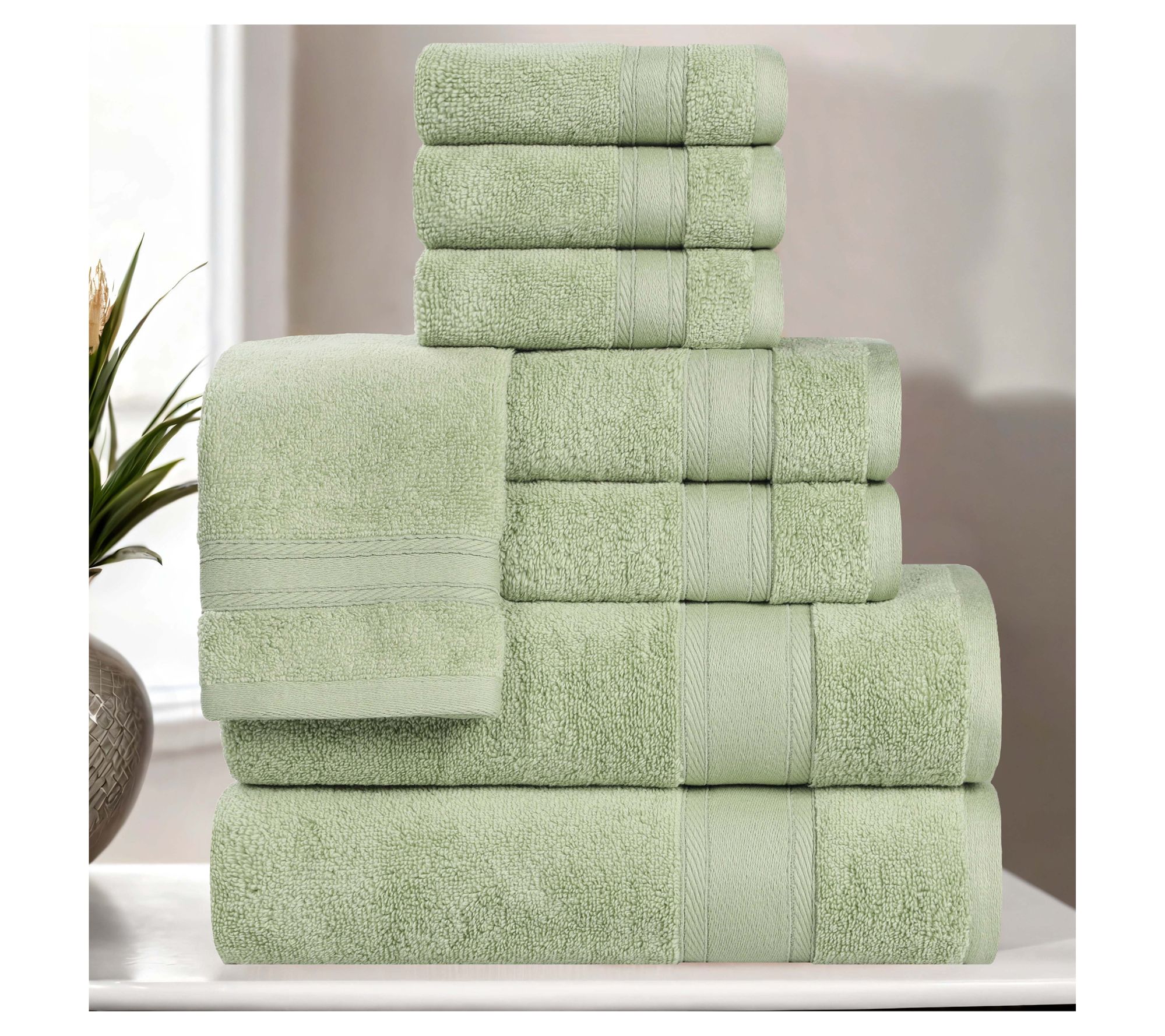 Superior 8 Piece Belmont Zero Twist Cotton SoftTowel Set