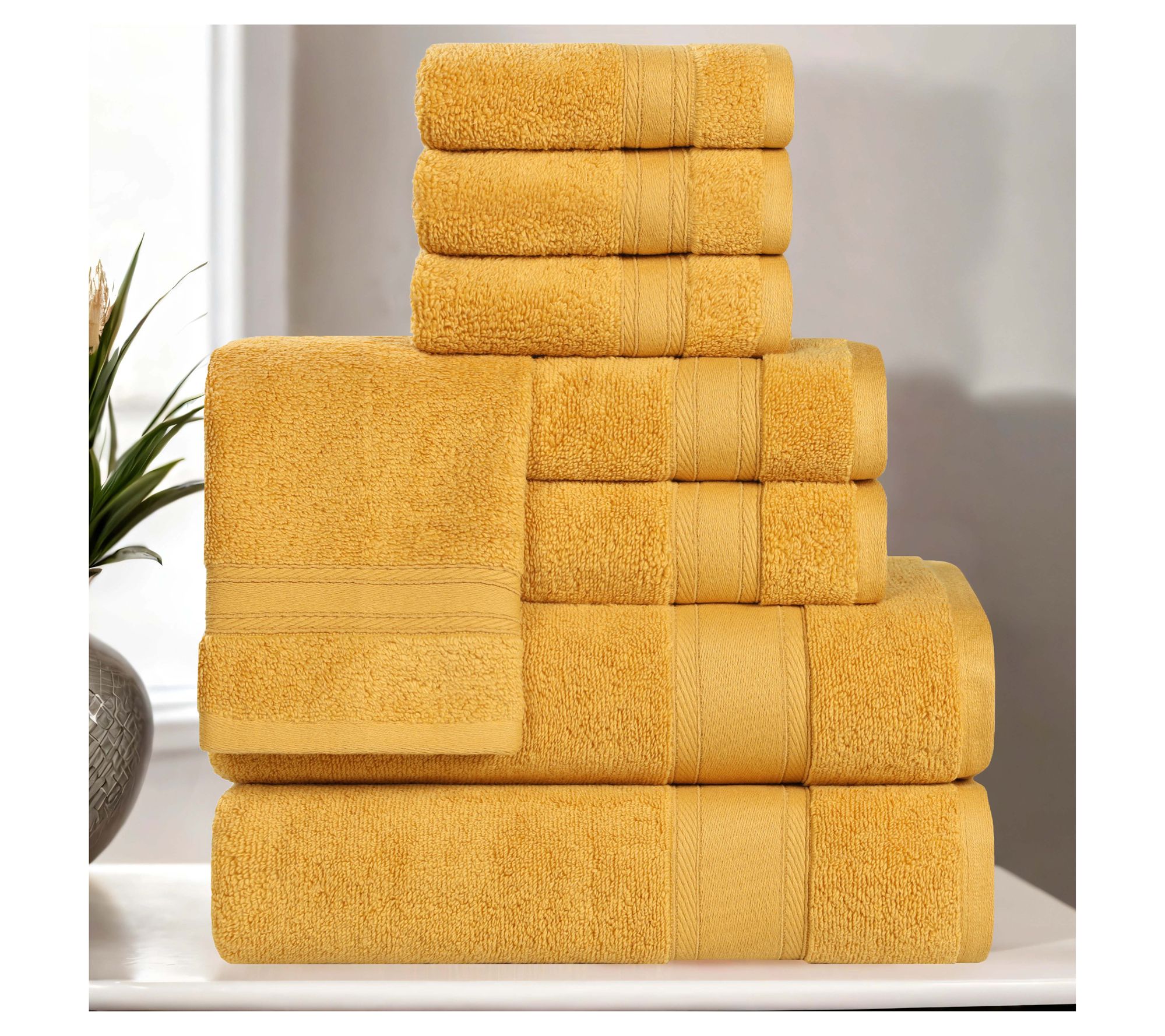 Superior 8 Piece Belmont Zero Twist Cotton SoftTowel Set