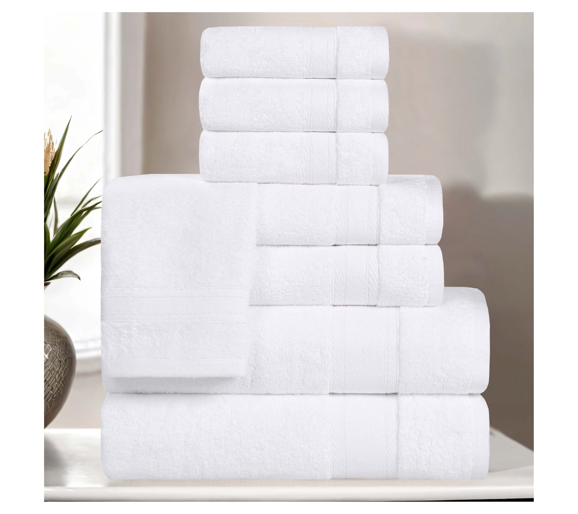 Superior 8 Piece Belmont Zero Twist Cotton SoftTowel Set