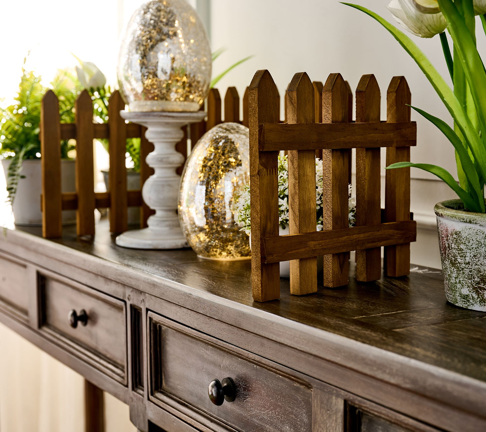 "As Is" Set of 2 Picket Fence Accents by Valerie