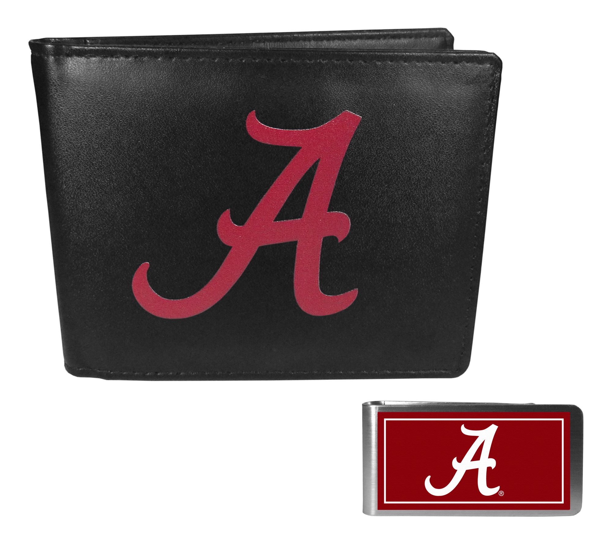 Siskiyou Sports NCAA College Leather Wallet & Color Money Clip