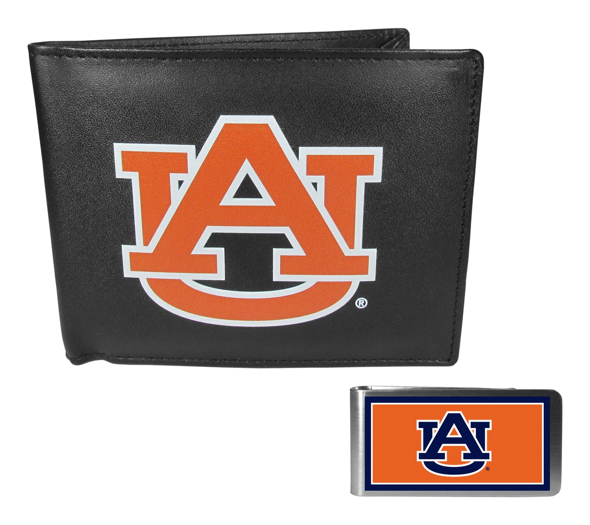 Siskiyou Sports NCAA College Leather Wallet & Color Money Clip