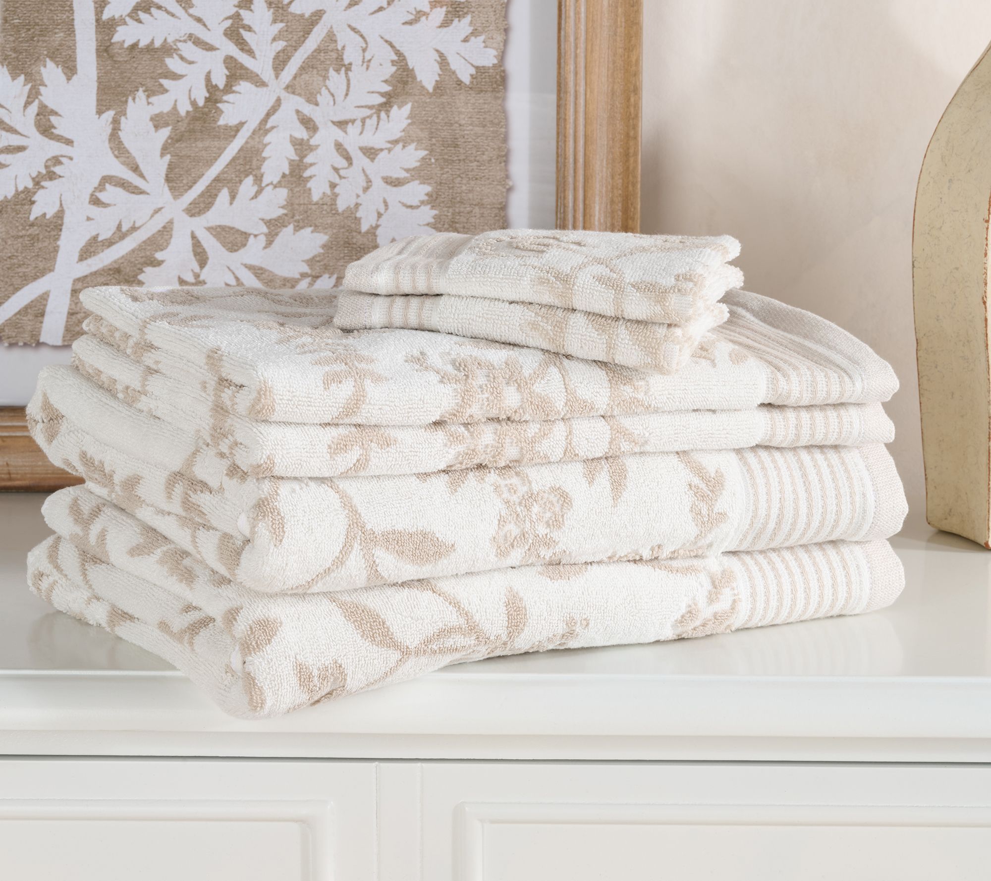 Waverly Cotton Jacquard 6-Piece Towel Set