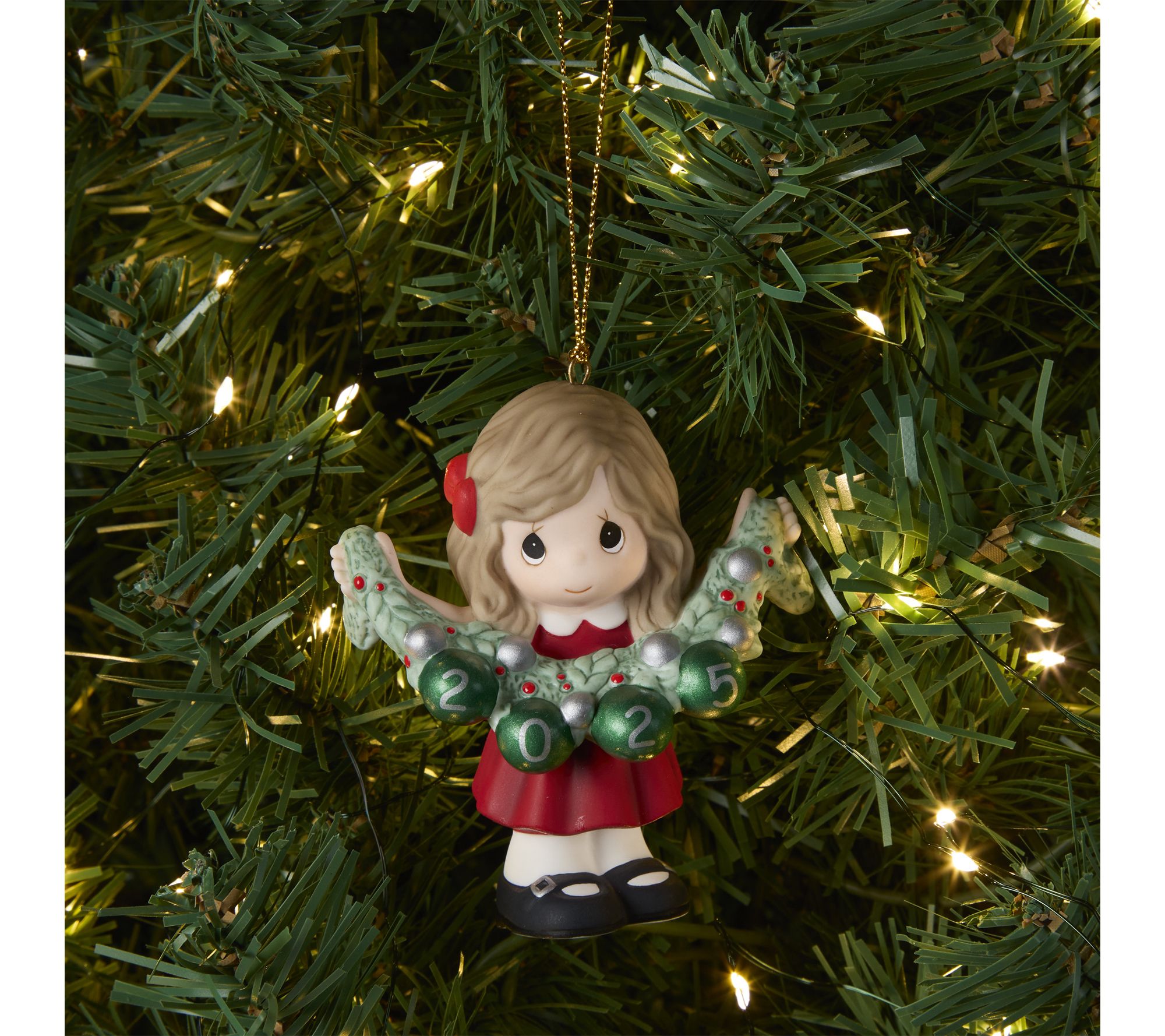Precious Moments "Deck The Halls" Dated 2025 Girl Ornament