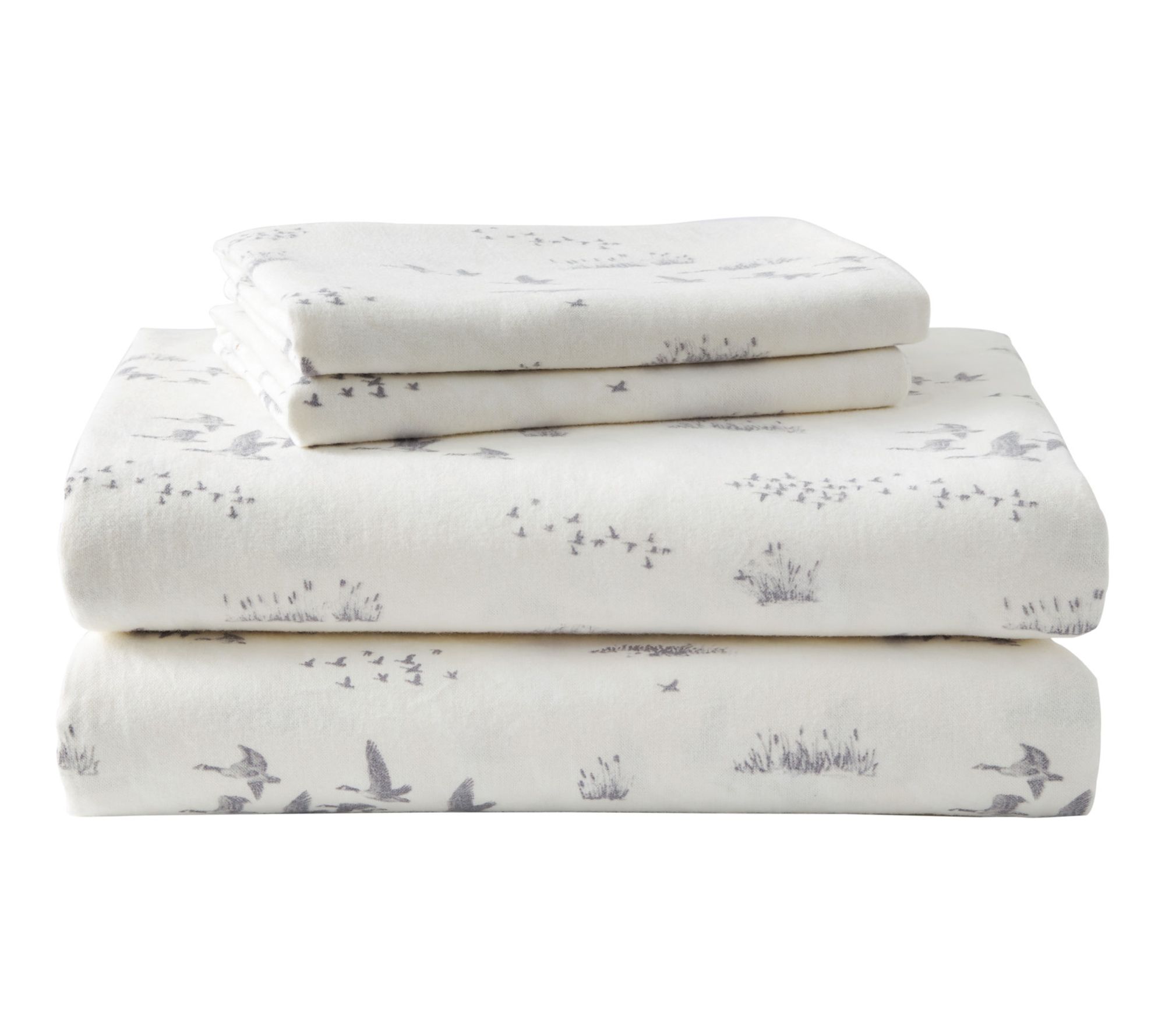 Eddie Bauer Geese Meadow Beige Cotton Queen Sheet Set