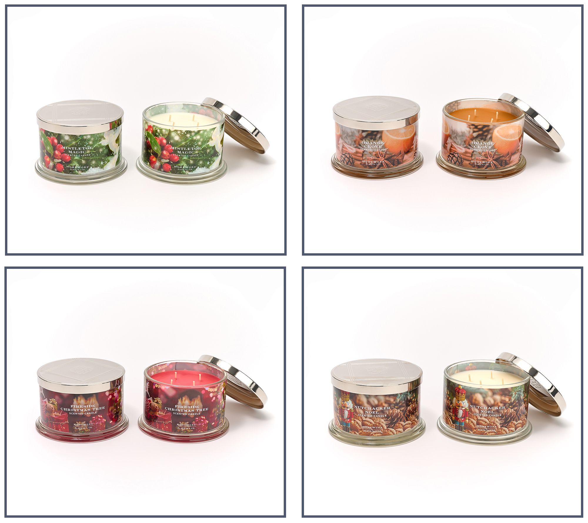 HomeWorx by Slatkin + Co. S/2 18oz Decorate with Scent Candles