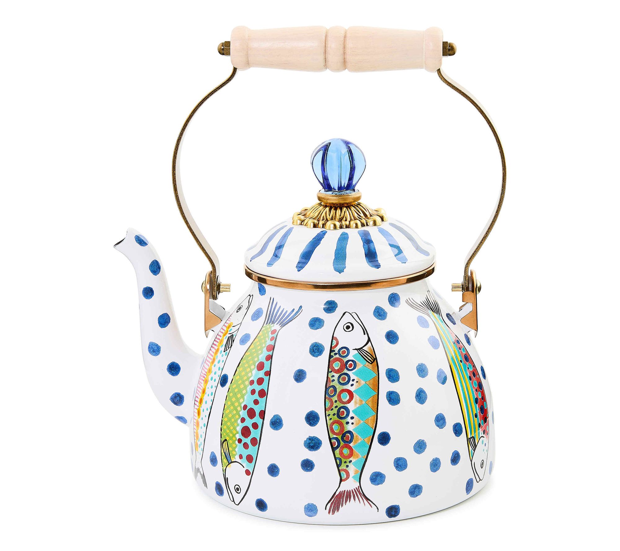 "As Is" MacKenzie- Childs Go Fish Tea Kettle Collective