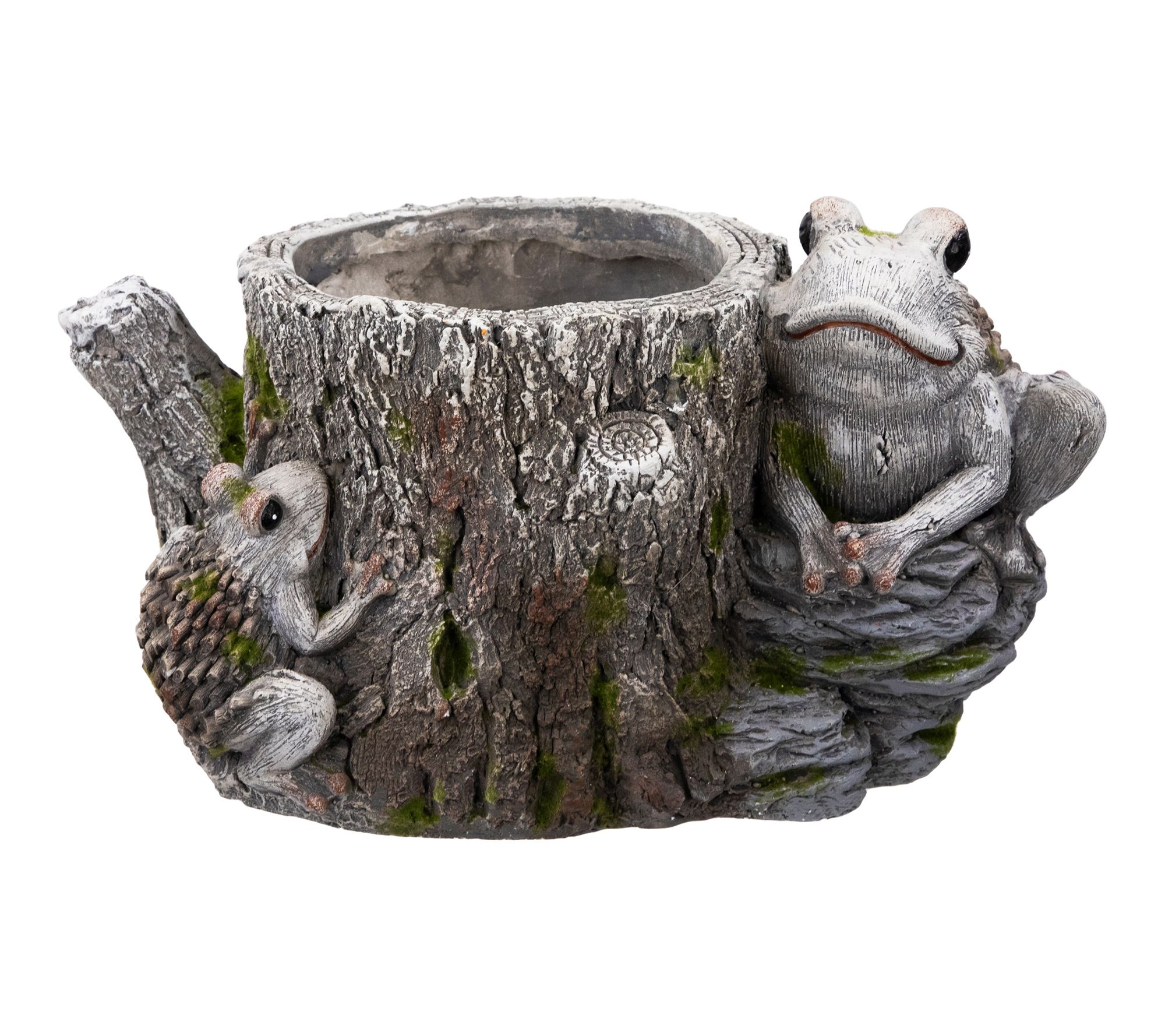Northlight Frogs on Tree Stump Outdoor Garden Planter - 9"