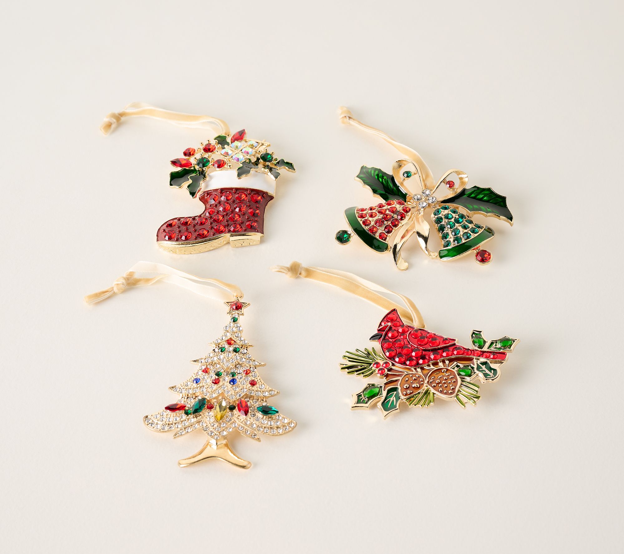Home Reflections Set of 4 Mom's Lapel Pin Ornaments