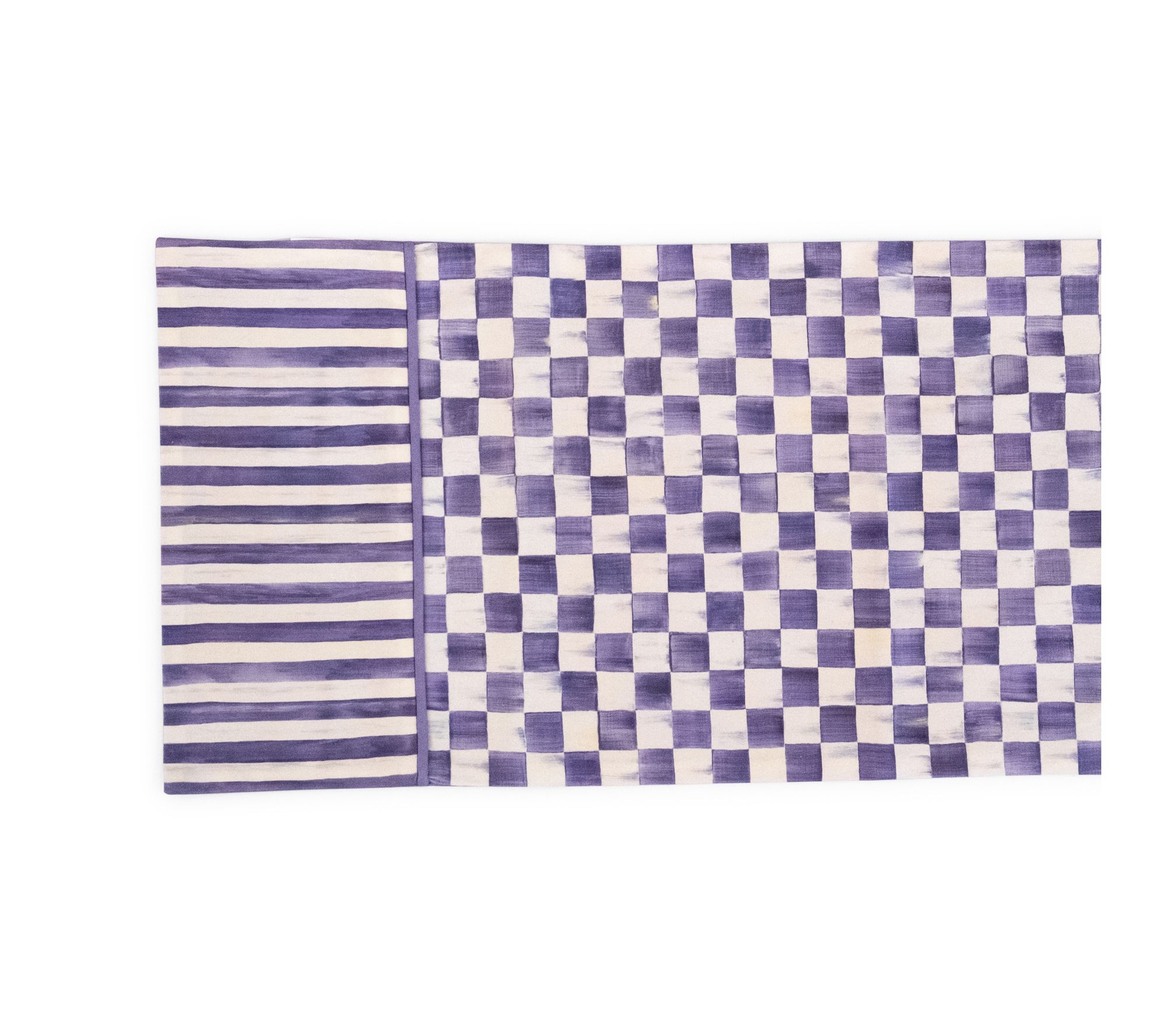 MacKenzie-Childs Violet Check Table Runner