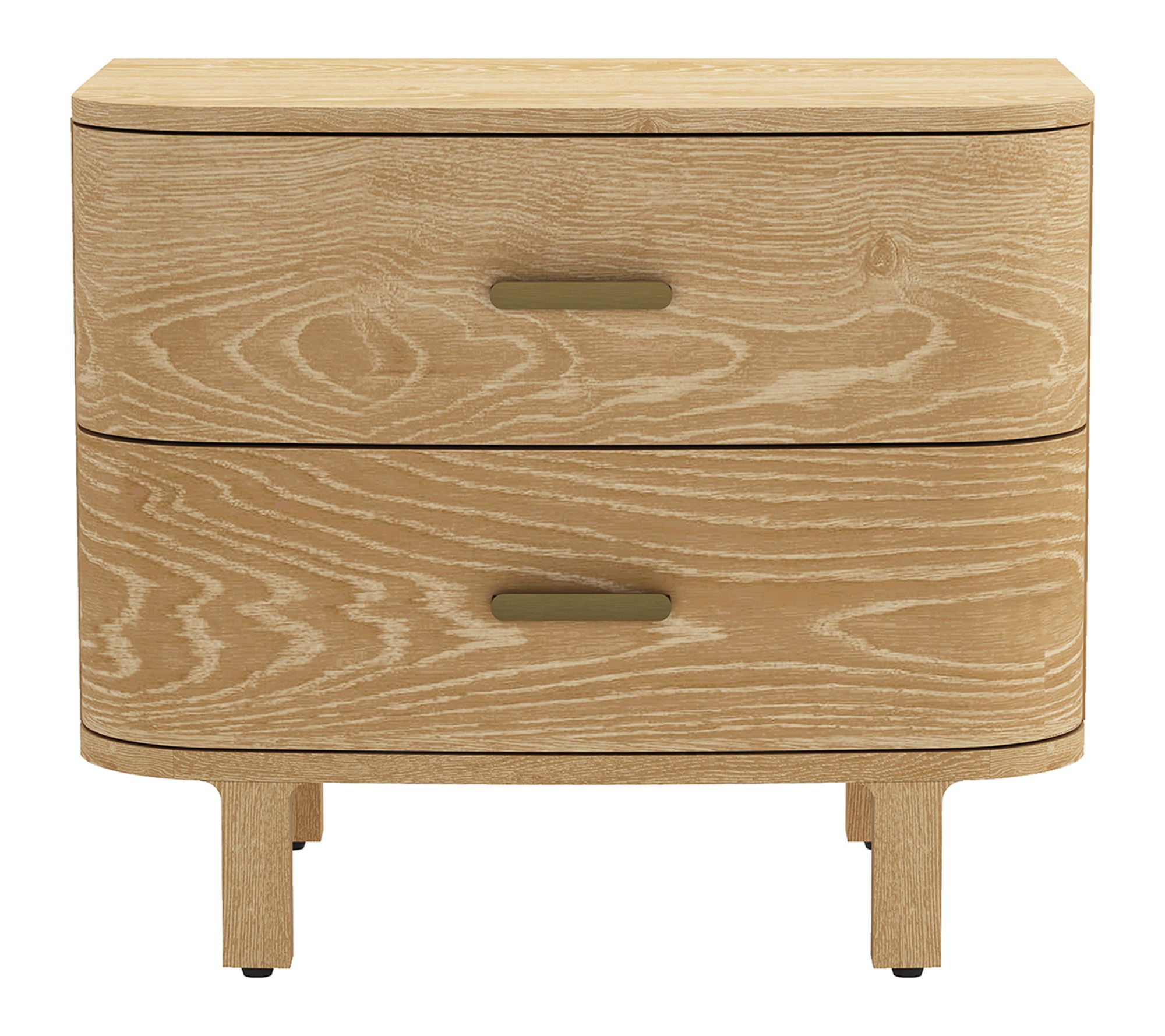 Manhattan Comfort Solara 30" Solid Wood Nightstand (2-Drawer)