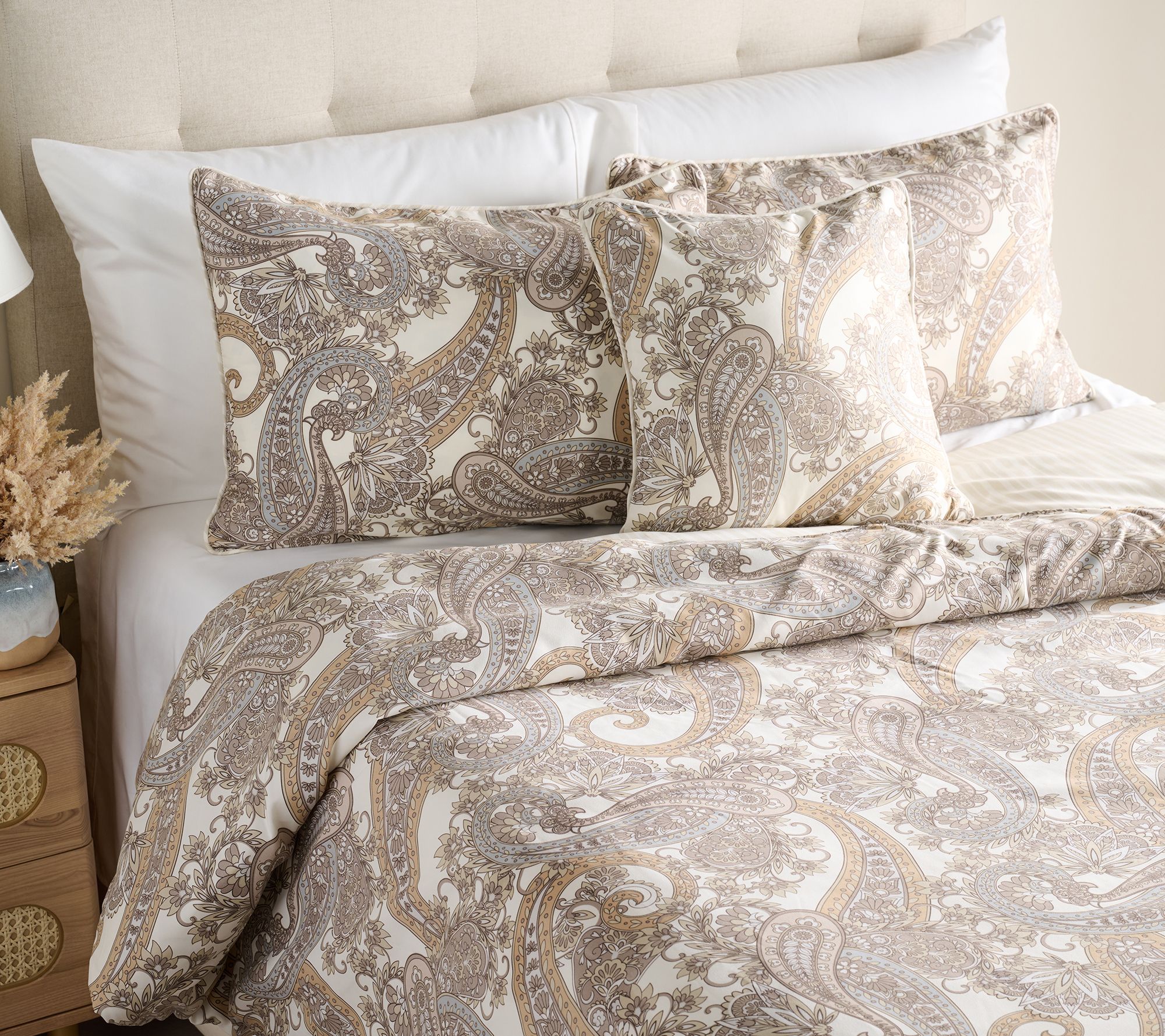 Home Reflections 4PC Paisley Printed Comforter Full