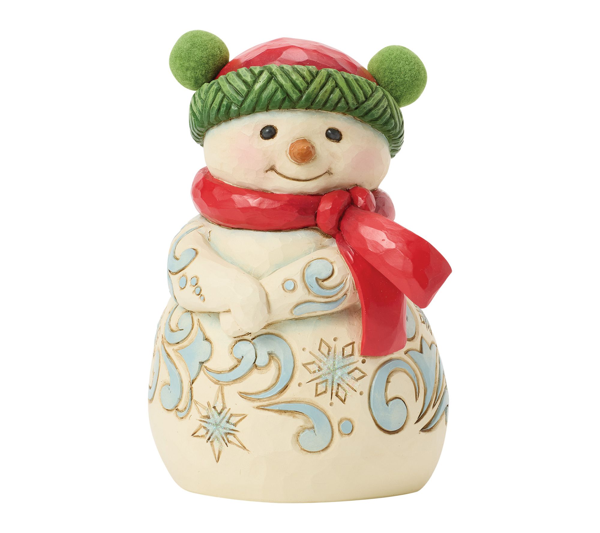 Jim Shore Heartwood Creek Snowman Pom Pom Hat Figurine 5.3in H