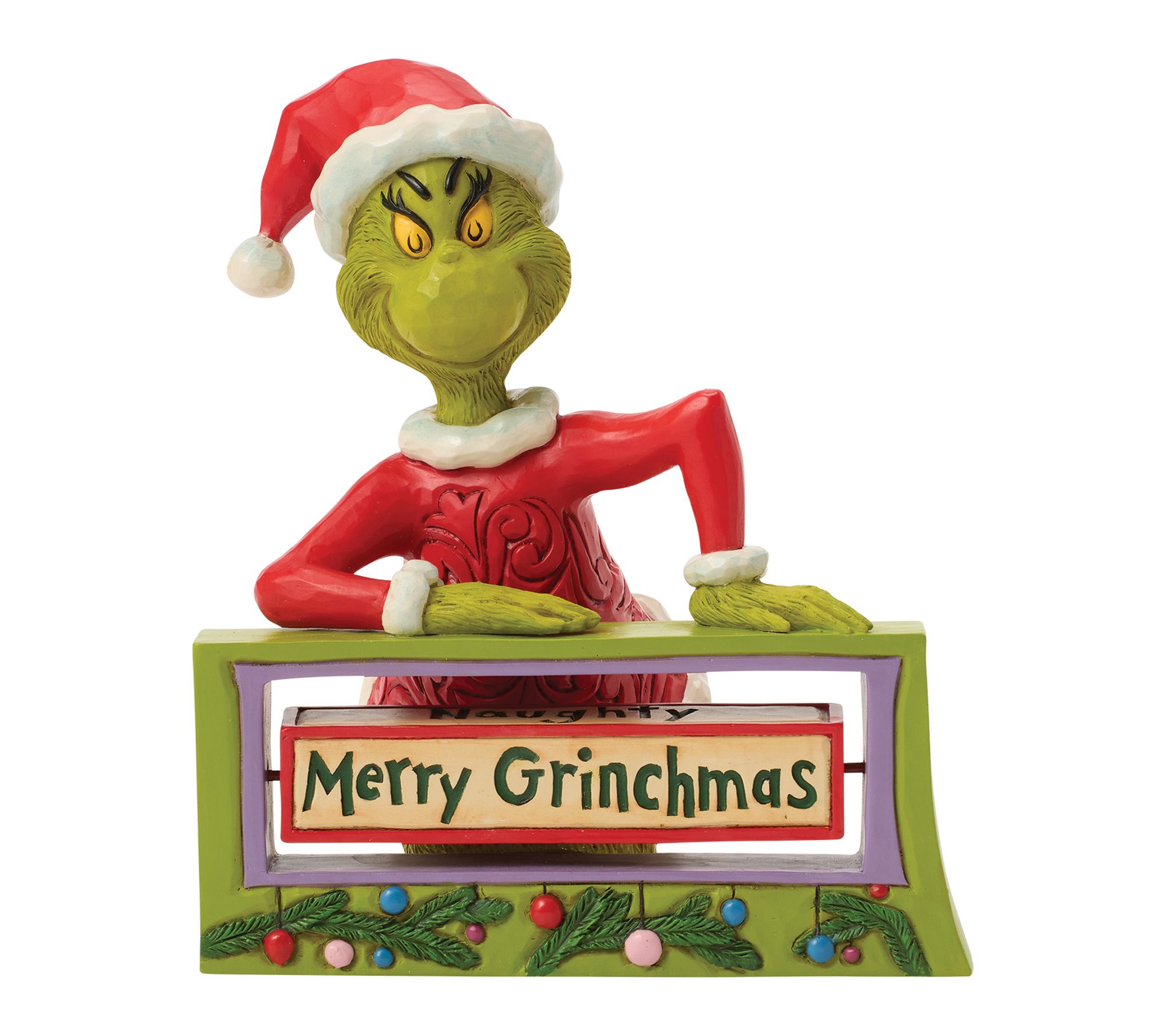 Jim Shore Grinch with Rotating Messages Figurine 5.8in