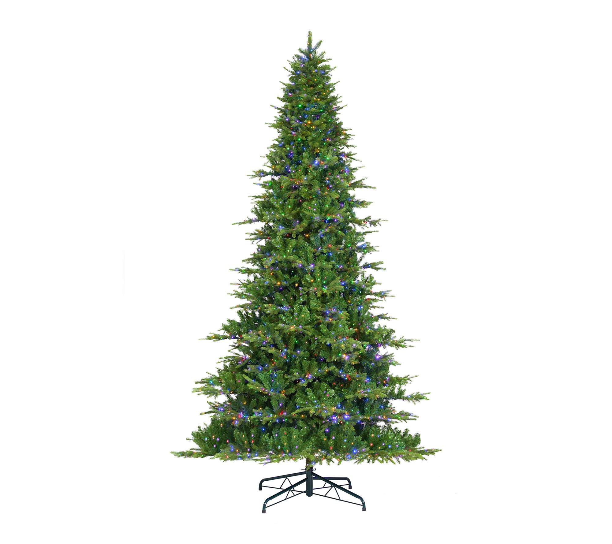 Glitzhome 11ft Pre-Lit Green Full Fir Artificial Christmas Tree