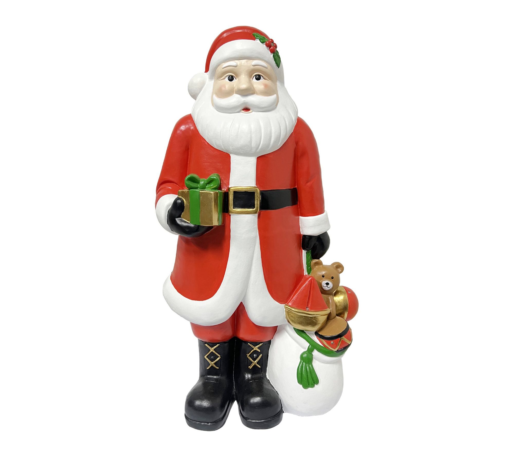 Fraser Hill Farm 3-Ft. Flat Back Santa Claus with Gifts