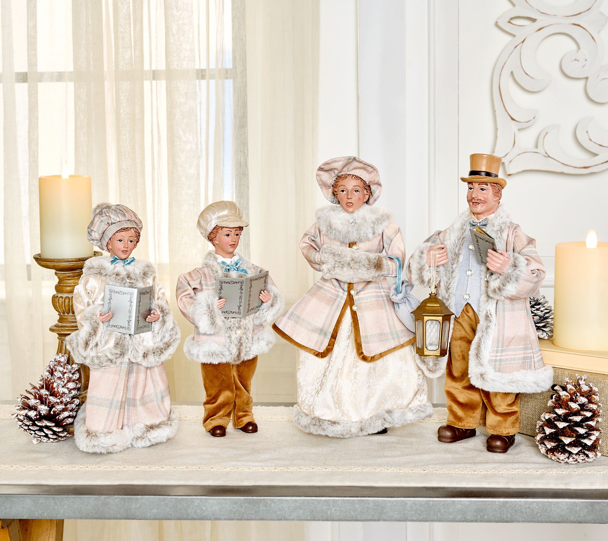 Set of 4 Dickens Family Holiday Carolers by Valerie
