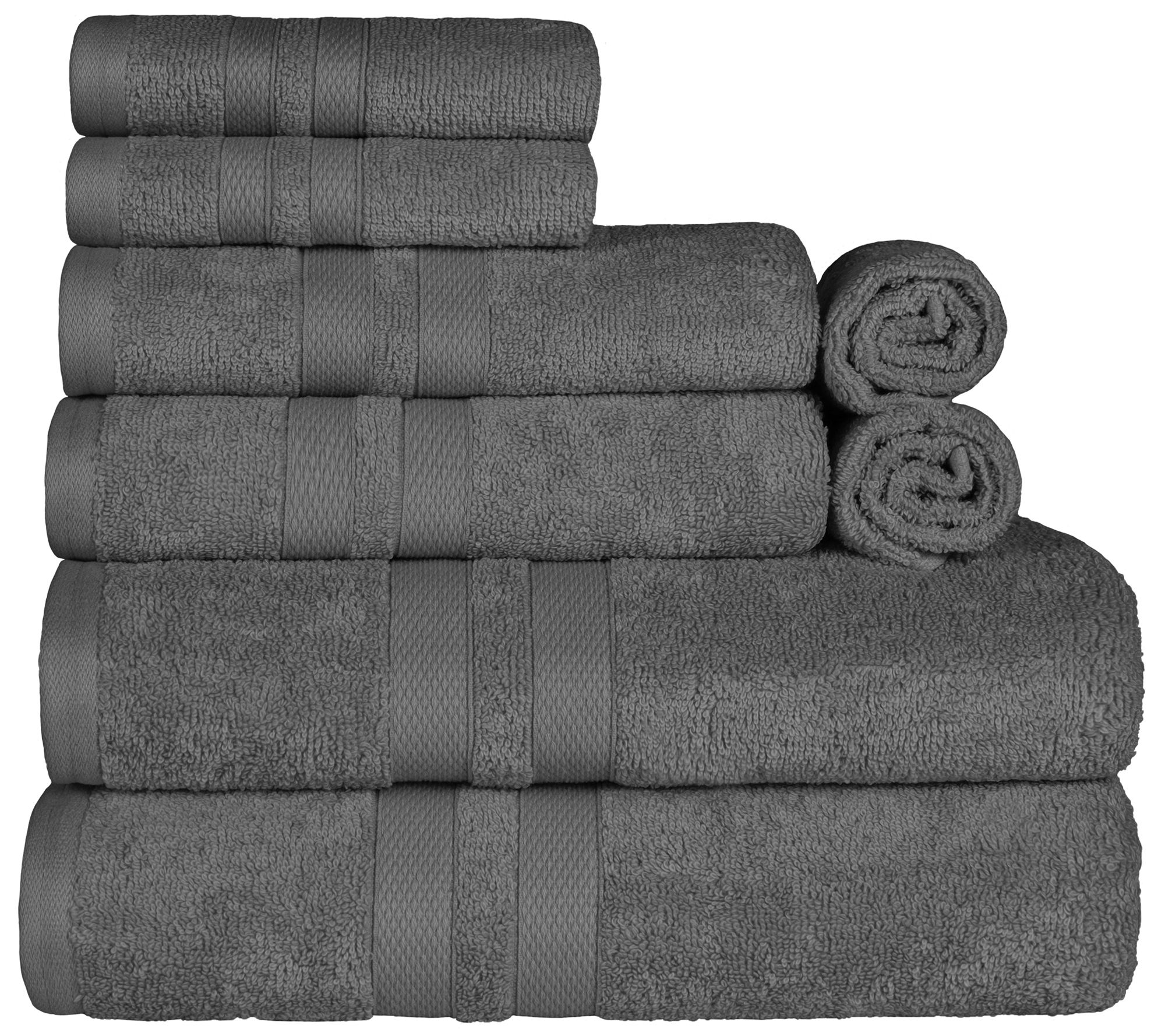 Superior Cotton Ultra Absorbent Solid 8-Piece Twel Set