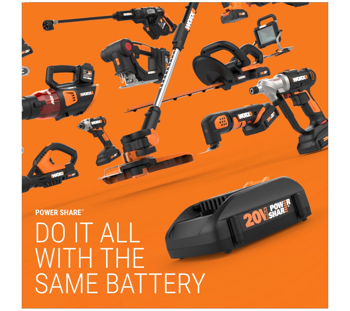 WORX POWER SHARE 20V 320 PSI 0.53 GPM Pressure Washer
