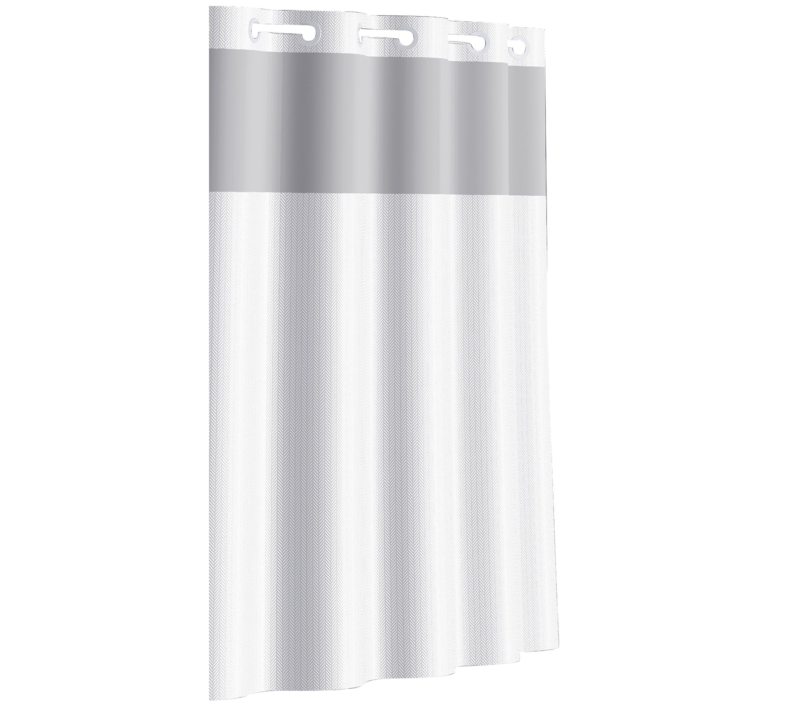Hookless Herringbone Shower Curtain And Liner Page 1 Qvc Com