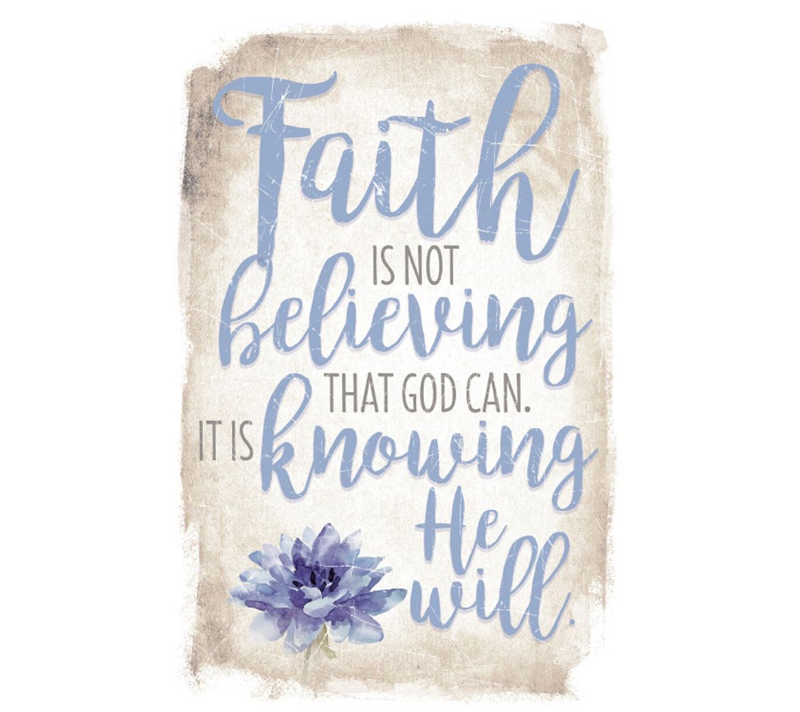 Dexsa Faith Is Not Believing New Horizon Wood Plaque w/ Easel