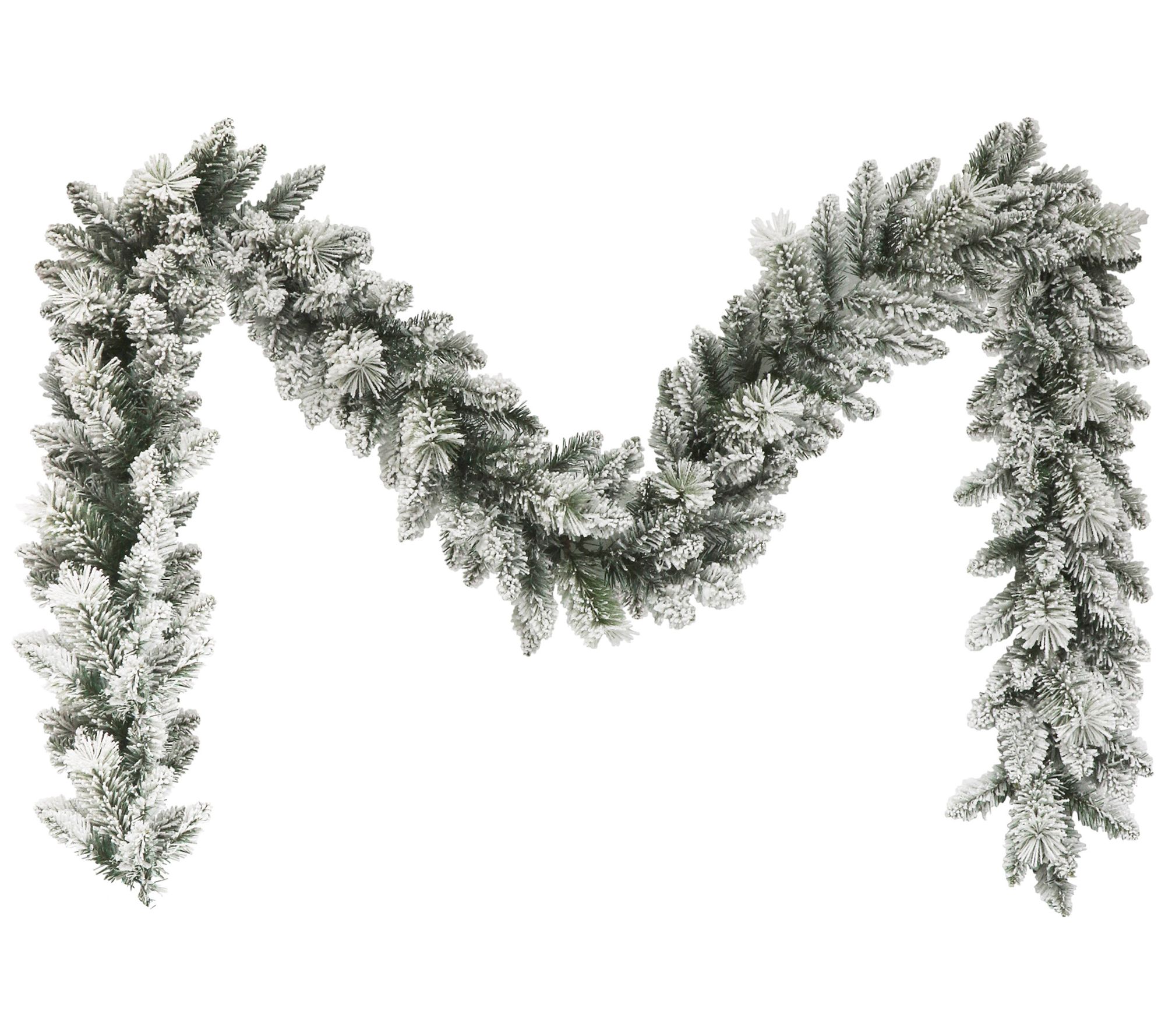 Puleo International 9' Flocked Spruce Garland with 160 Tips