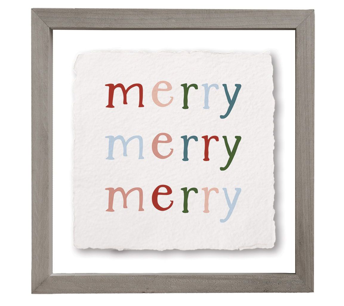 Sincere Surroundings 10" Merry Colorful Floatin g Frame Art