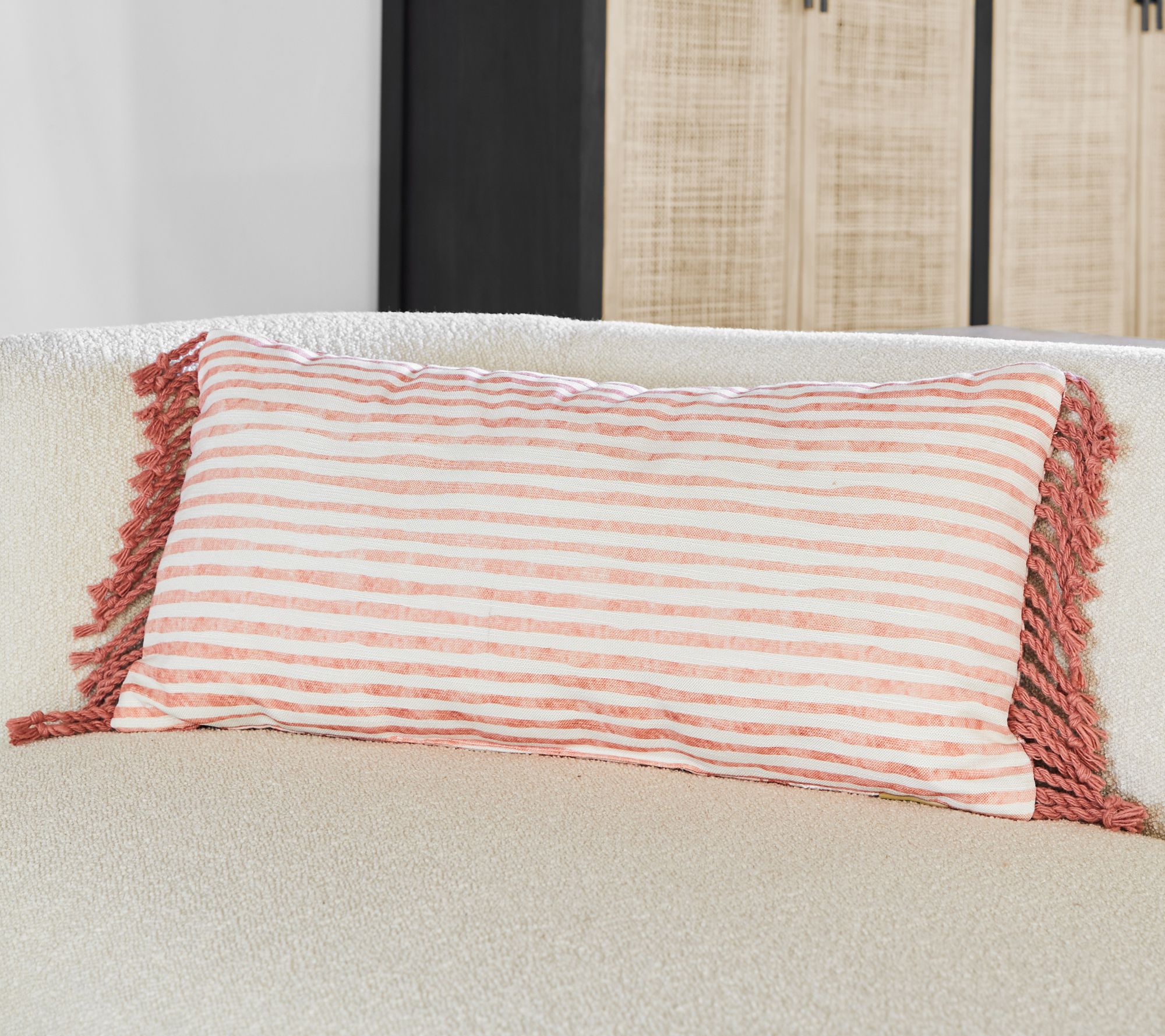 Luxury Lumbar Pillow - 24 x 14 - Big Bang-Lacquer: Modern striped pa –  Kim Melrose - Designer Pillows