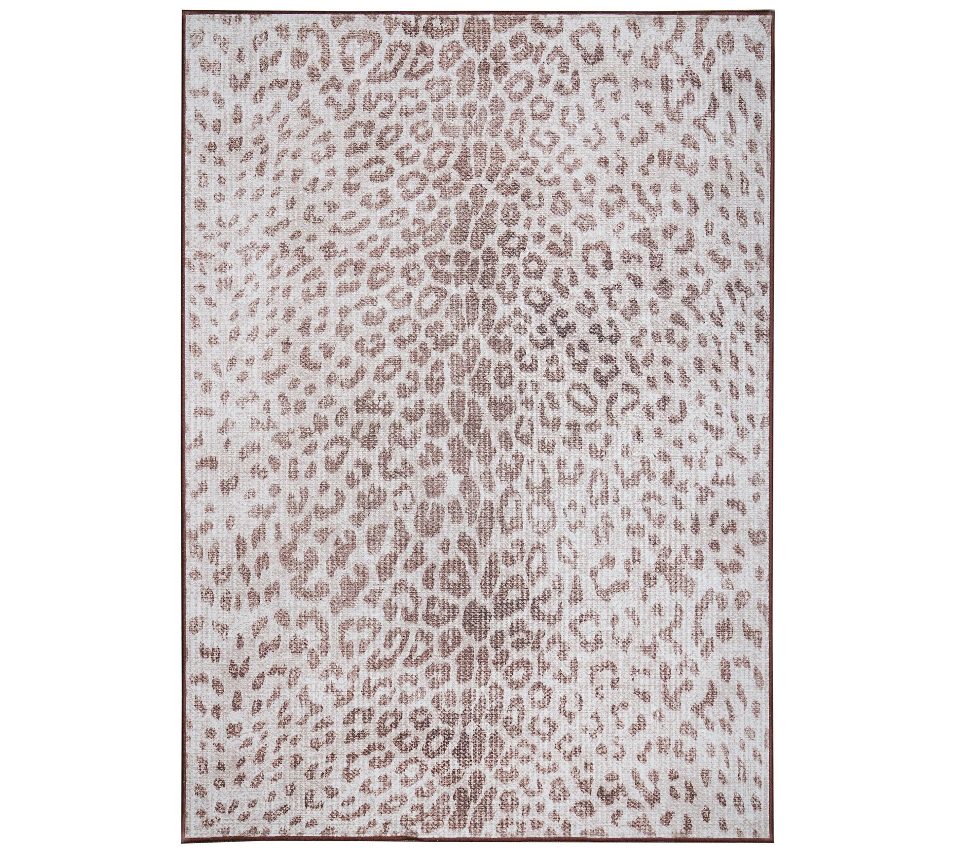 My Magic Carpet Miya Leopard Washable Area Rug 5'x7