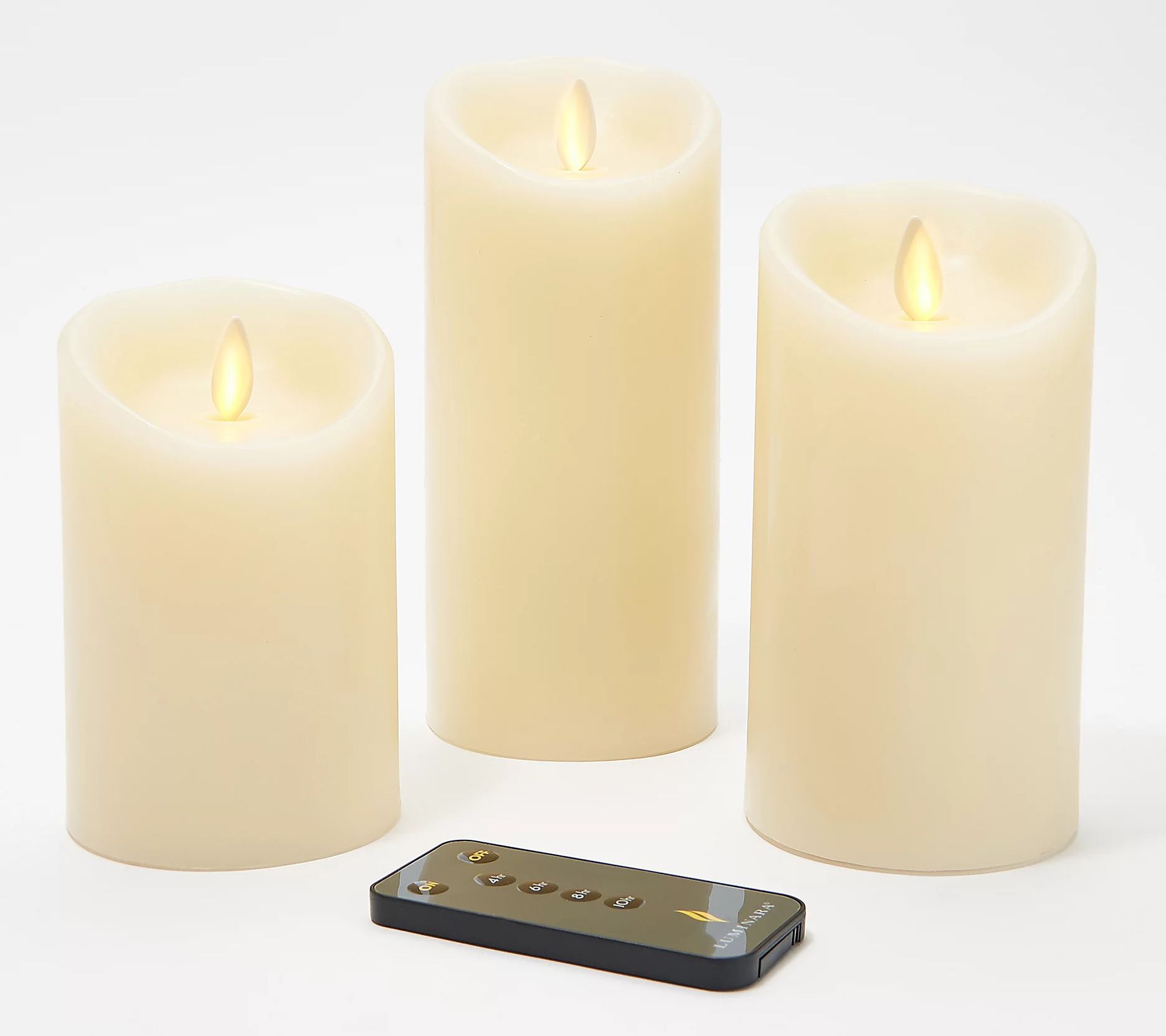 Luminara Set of 3 Flameless Pillar Candles with Gift Box - QVC.com