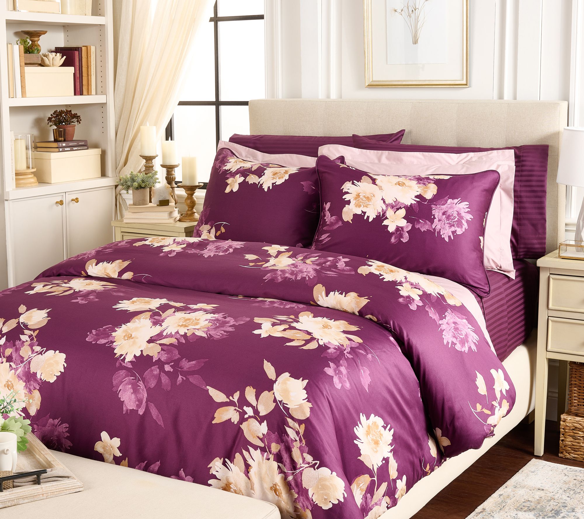 Northern Nights Floral Printed Comforter & Sham Set Twin