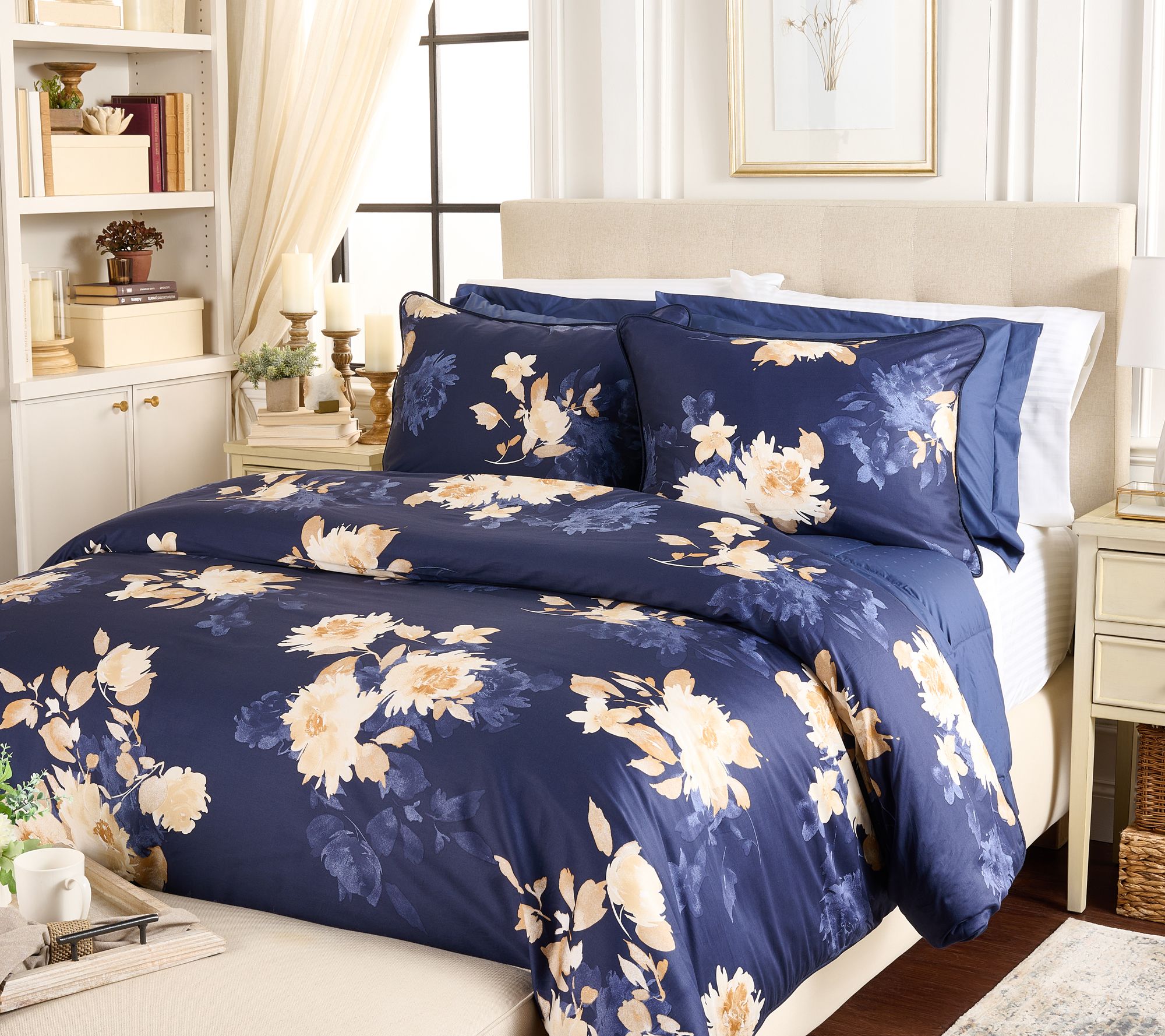 Northern Nights Floral Printed Comforter & Sham Set - Twin