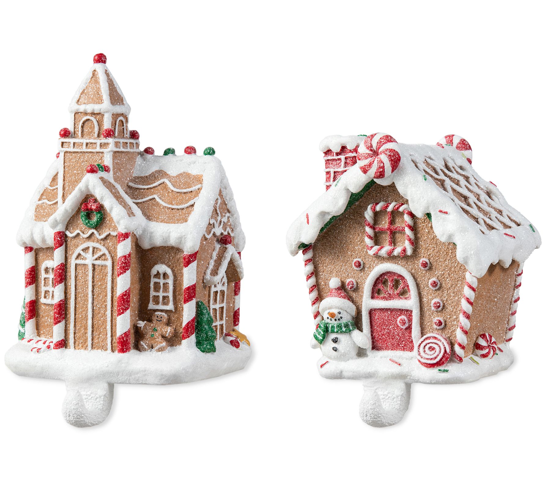 Glitzhome Gingerbread House Christmas StockingHolders S/2