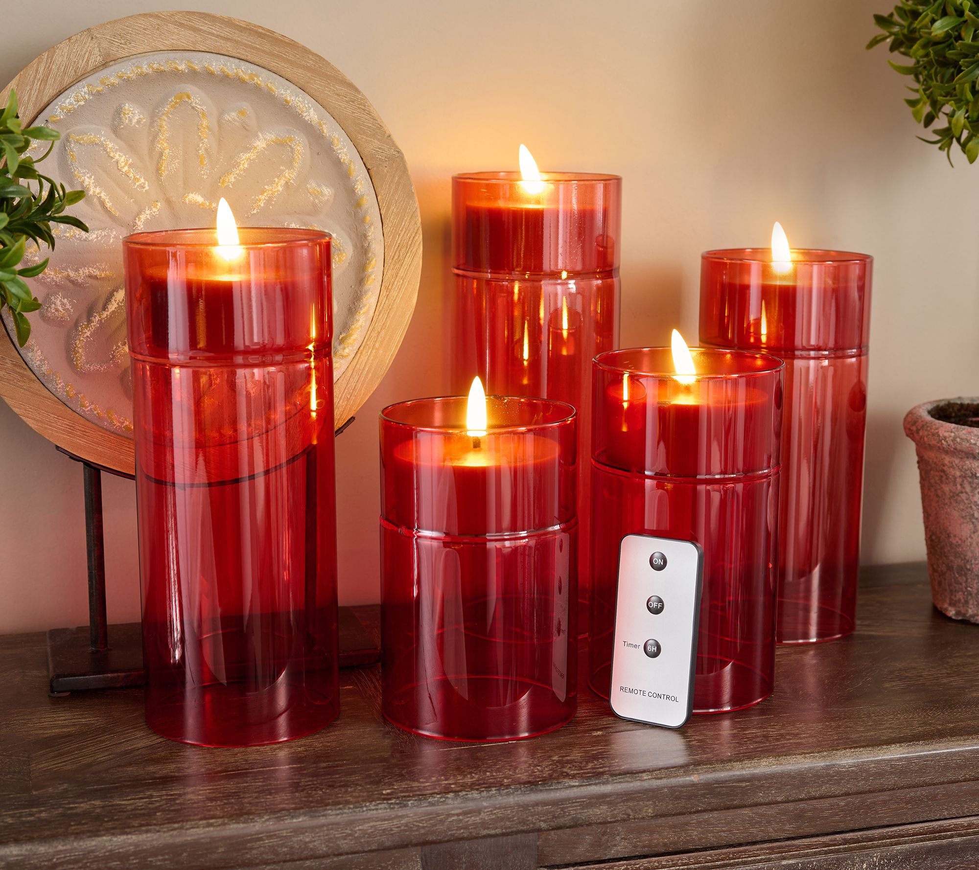 "As Is" Home Reflections Set of 5 Flameless Glass Holders