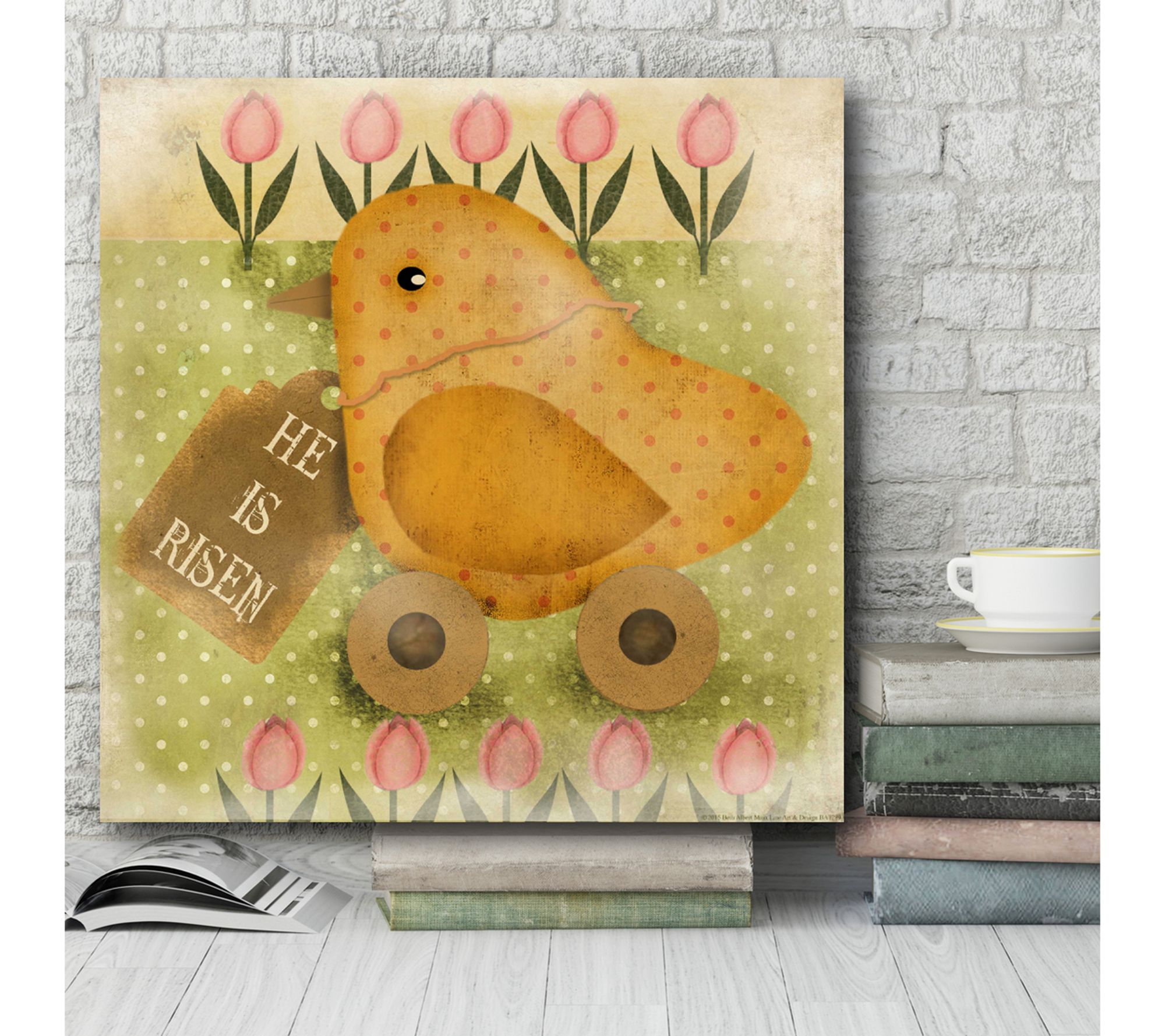 Courtside Market Chick He is Risen 24x24 CanvasWall Art