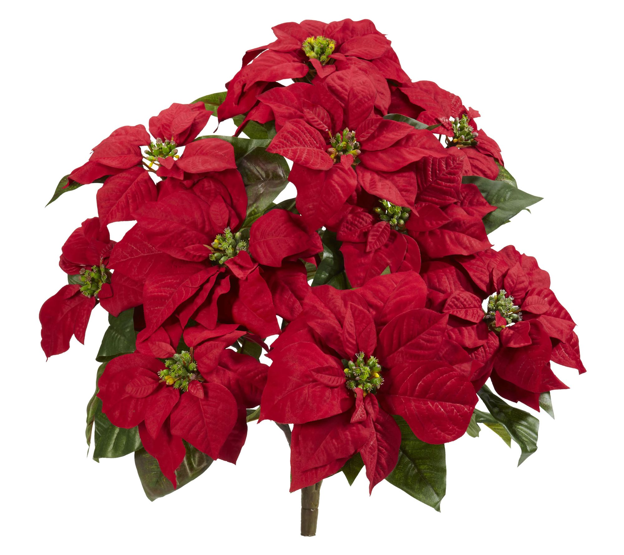 Nearly Natural 24" Poinsettia Artificial Plant(Set of 2)